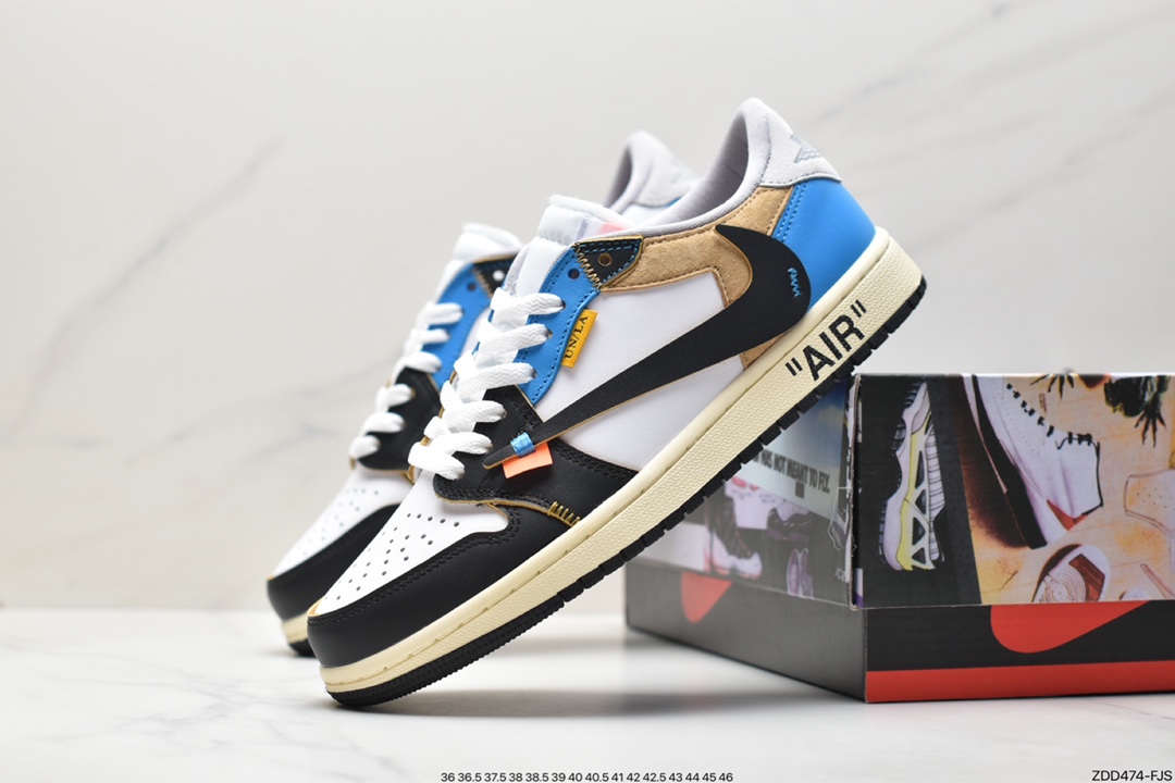 First layer Air Jordan 1 Low x Off-White Custom low-top CZ0790-102