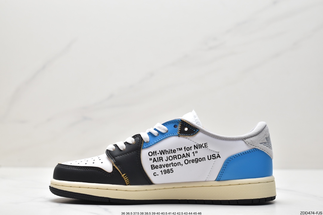 First layer Air Jordan 1 Low x Off-White Custom low-top CZ0790-102