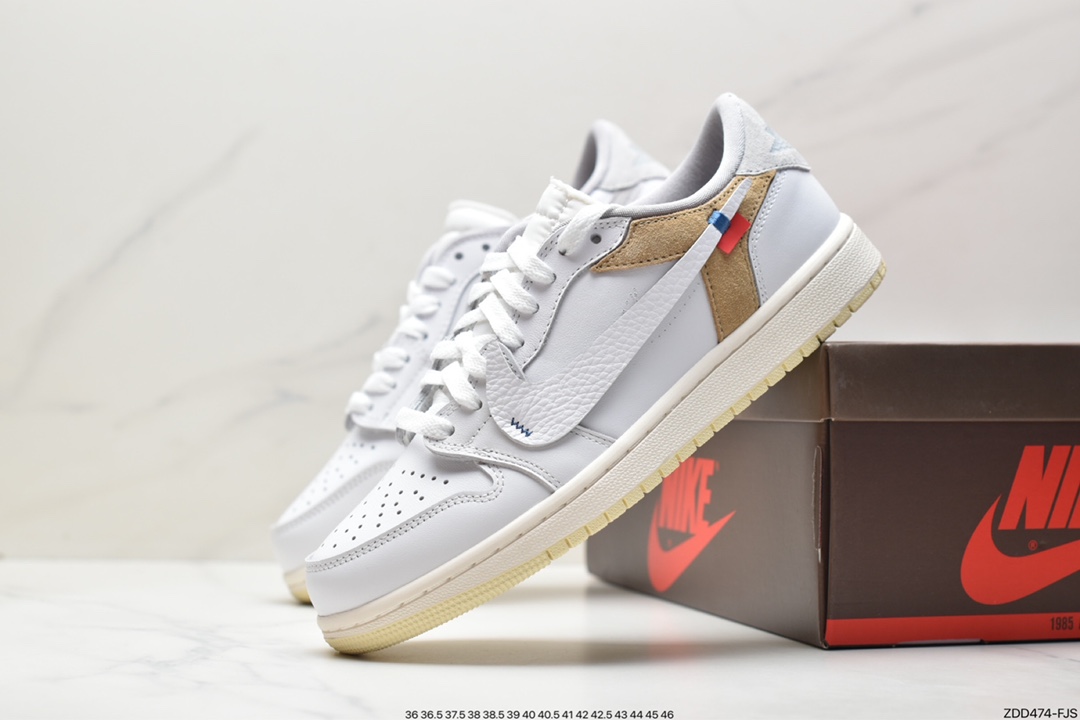 First layer Air Jordan 1 Low x Off-White Custom low-top CZ0790-102