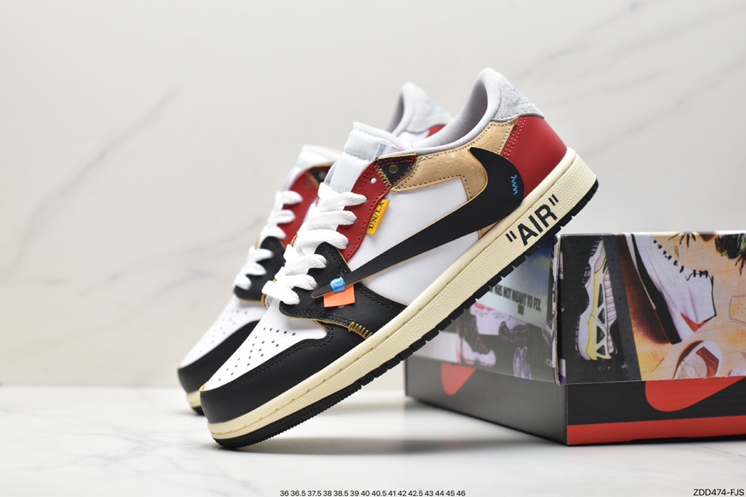 First layer Air Jordan 1 Low x Off-White Custom low-top CZ0790-102