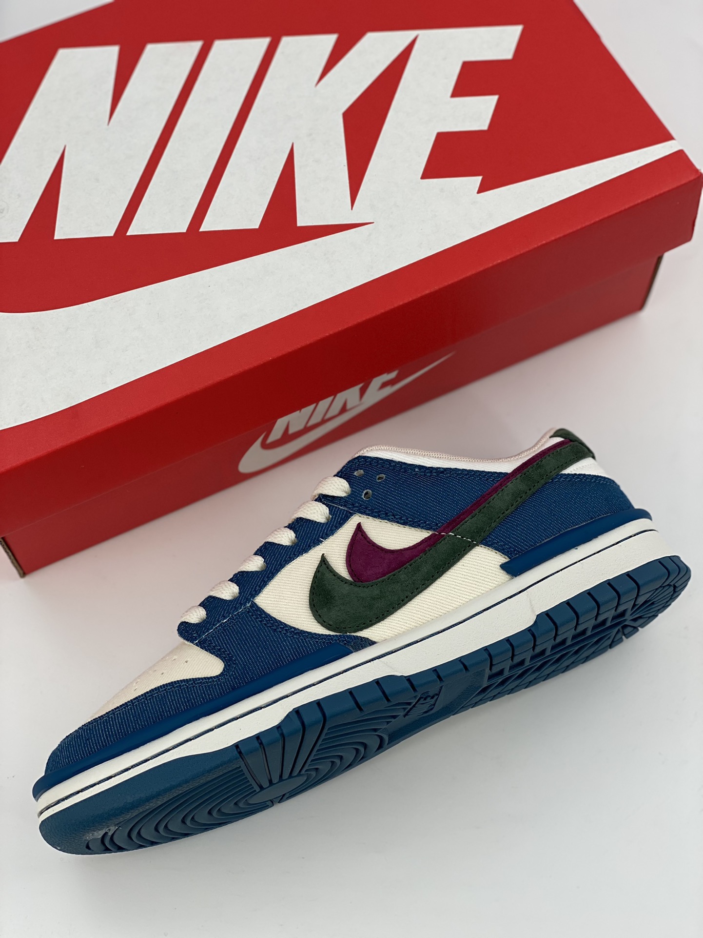 300 Nike Dunk Low 红绿 牛仔布定制双勾 DZ2794-266
