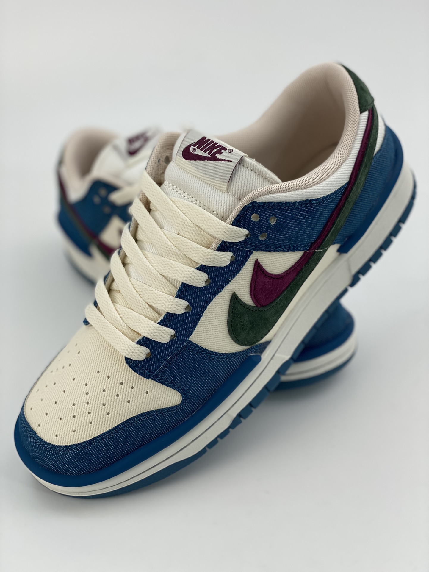 300 Nike Dunk Low 红绿 牛仔布定制双勾 DZ2794-266