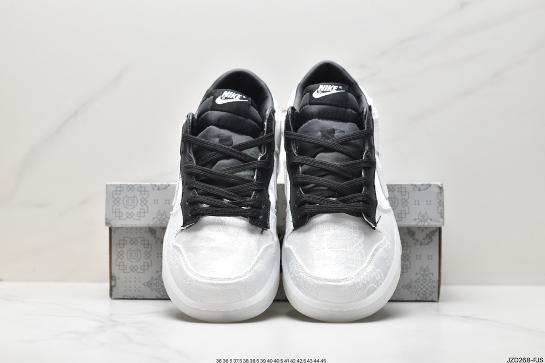 Fragment Design x Clot x Nike SB Dunk Low”20th Anniversary/White Silk”扣篮 FN0315-110