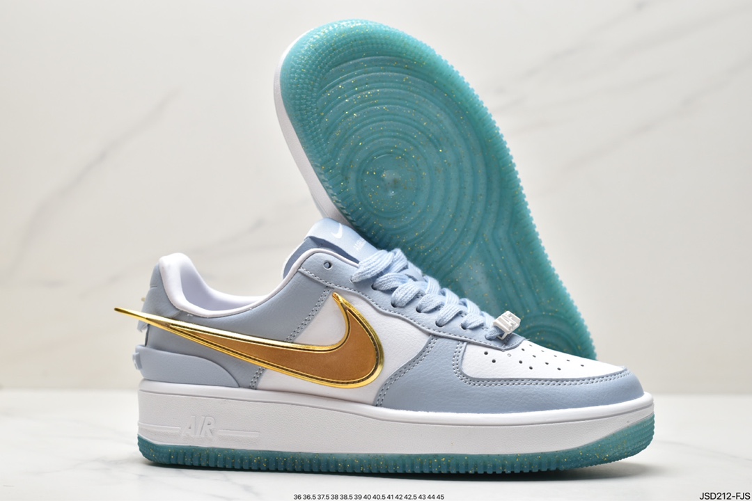 AMBUSH x Nike Air Force 1 Low ”Blue/Yellow” Air Force One sneakers ”Co-branded Racing Blue and Yellow Big Hook” DV3464-100