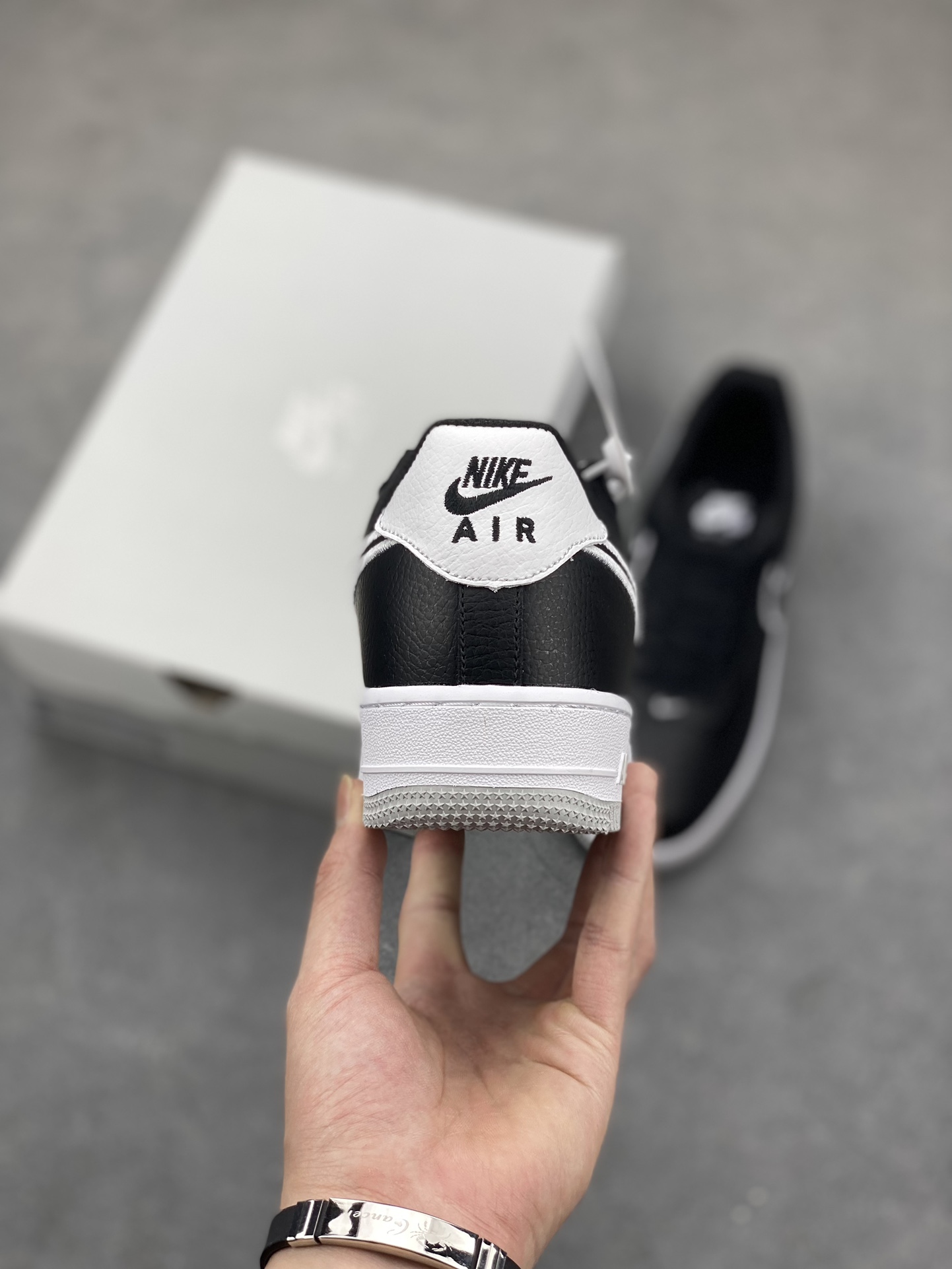 Nike Women's Air Force 1 '07 Black/White Leather Low-Top Casual Sneakers 5 i1684347309 3321 3