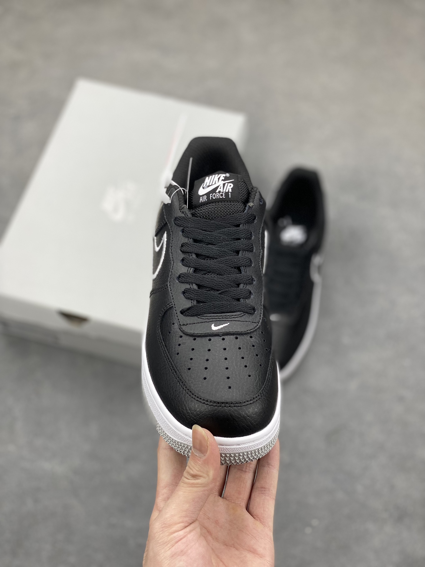 Nike Women's Air Force 1 '07 Black/White Leather Low-Top Casual Sneakers 3 i1684347309 3369 1