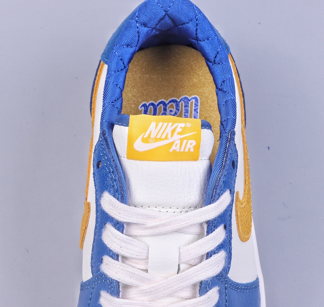 Air Jordan 1 Low AJ1 Jordan 1 white, blue, yellow hook burst cracked sneakers DZ0792-103