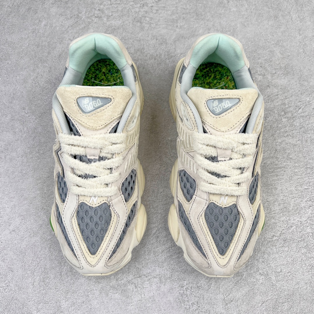 图片[2]-＃纯原特价福利 New Balance NB9060系列 新百伦绒面革网布经典百搭防滑耐磨透气低帮生活休闲鞋 全套原楦原纸板原厂数据开发 进口三明治网面 原装进口翻毛皮料正确绒感卡色 正确中底拉帮中底网布细节 原厂标裁 带紫光防伪 定制后跟透明水晶模块 冲裁组合 大底贴合程度胶水上色把控完美 整洁度挑战全网艺术家 多道序QC把关品质完善 匠心打造 耗时两个月开发完成 工艺极其复杂难度可想而知 新开独立私模大底 全网唯一正确六层组合大底 高端零售专供产物 尺码：36 37 37.5 38 38.5 39 40 40.5 41 42 42.5 43 44 45 46.5-选品中心