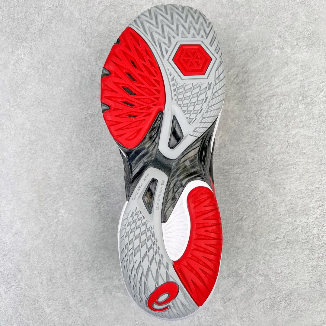 图片[9]-Asics Metarise TOKYO 亚瑟士减震助弹防滑排球鞋 脚后跟搭载后跟稳定 将启动时的横向力化解成纵向力 帮助运动员起跳 中底采用了FLYTEFOAM和FLYTEFOAM PROPEL中底 增加了中底的厚度 提供了更加良好的缓震和回弹性 鞋底的RISETRUSS稳定片 提供稳定的同时可以提高脚步的灵活度 鞋面采用网眼和PU薄膜结合 兼具了鞋款的轻量性和透气性 DYNAWRAP结构 提供良好的包裹性 使脚部更加稳固 FLYTEFOAM PROPEL中底科技 兼顾轻量性和回弹性 让球员起跳后的落地更加柔软舒适 网眼鞋面 穿着舒适 提供良好的透气性 延伸至前掌的RISETRUSS科技 增加推进效果 提供良好的稳定性 NON MAEKING无痕橡胶设计 减少对木地板的损伤 尺码：36 37 37.5 38 39 39.5 40.5 41.5 42 42.5 43.5 44 44.5 45-选品中心