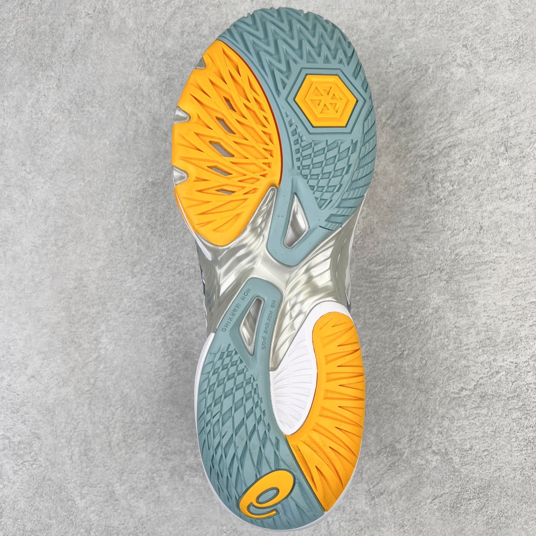 图片[9]-Asics Metarise TOKYO 亚瑟士减震助弹防滑排球鞋 脚后跟搭载后跟稳定 将启动时的横向力化解成纵向力 帮助运动员起跳 中底采用了FLYTEFOAM和FLYTEFOAM PROPEL中底 增加了中底的厚度 提供了更加良好的缓震和回弹性 鞋底的RISETRUSS稳定片 提供稳定的同时可以提高脚步的灵活度 鞋面采用网眼和PU薄膜结合 兼具了鞋款的轻量性和透气性 DYNAWRAP结构 提供良好的包裹性 使脚部更加稳固 FLYTEFOAM PROPEL中底科技 兼顾轻量性和回弹性 让球员起跳后的落地更加柔软舒适 网眼鞋面 穿着舒适 提供良好的透气性 延伸至前掌的RISETRUSS科技 增加推进效果 提供良好的稳定性 NON MAEKING无痕橡胶设计 减少对木地板的损伤 尺码：36 37 37.5 38 39 39.5 40.5 41.5 42 42.5 43.5 44 44.5 45-选品中心