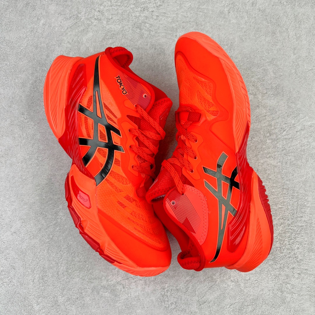 图片[3]-Asics Metarise TOKYO 亚瑟士减震助弹防滑排球鞋 脚后跟搭载后跟稳定 将启动时的横向力化解成纵向力 帮助运动员起跳 中底采用了FLYTEFOAM和FLYTEFOAM PROPEL中底 增加了中底的厚度 提供了更加良好的缓震和回弹性 鞋底的RISETRUSS稳定片 提供稳定的同时可以提高脚步的灵活度 鞋面采用网眼和PU薄膜结合 兼具了鞋款的轻量性和透气性 DYNAWRAP结构 提供良好的包裹性 使脚部更加稳固 FLYTEFOAM PROPEL中底科技 兼顾轻量性和回弹性 让球员起跳后的落地更加柔软舒适 网眼鞋面 穿着舒适 提供良好的透气性 延伸至前掌的RISETRUSS科技 增加推进效果 提供良好的稳定性 NON MAEKING无痕橡胶设计 减少对木地板的损伤 尺码：36 37 37.5 38 39 39.5 40.5 41.5 42 42.5 43.5 44 44.5 45-选品中心