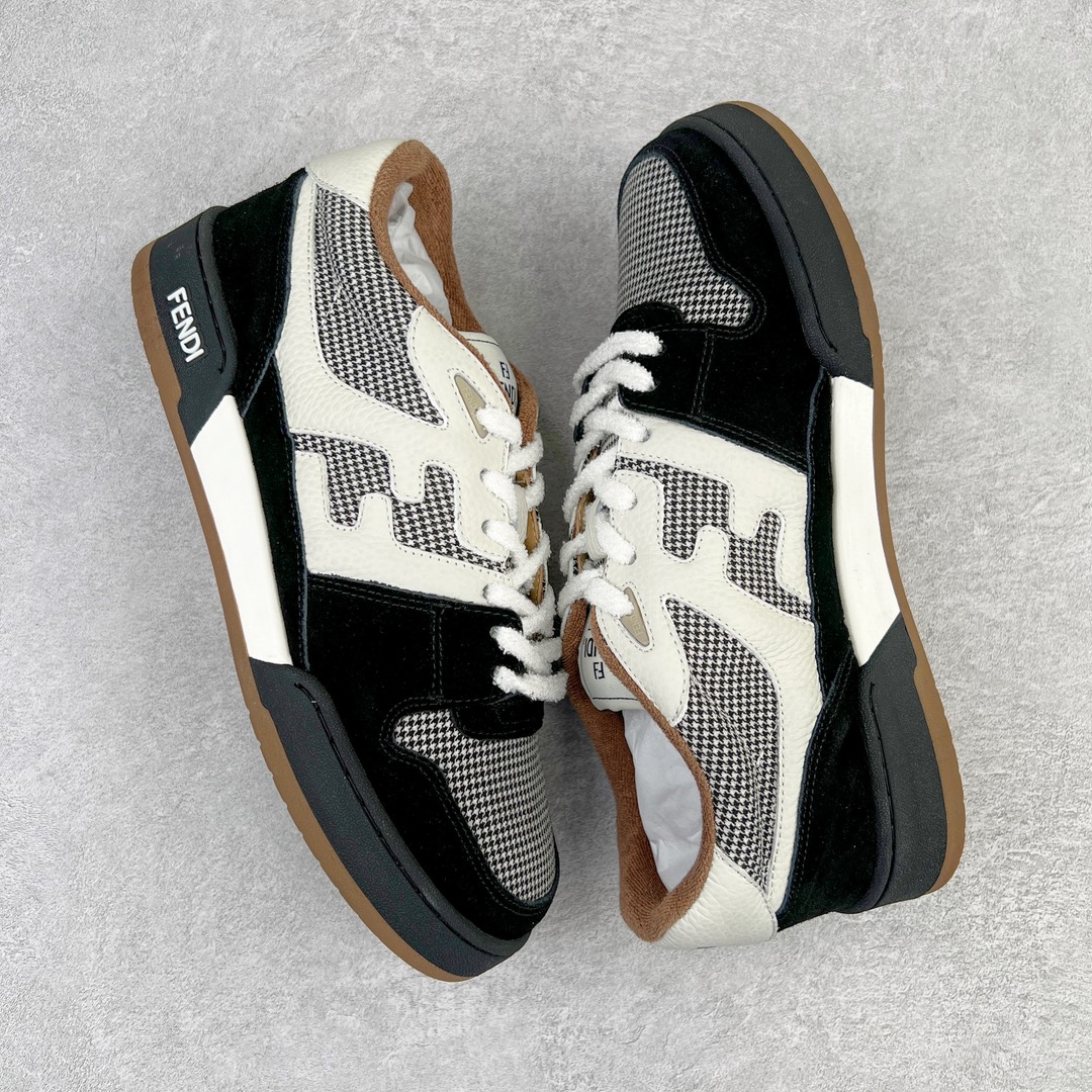 图片[3]-＃S版纯原 FENDI 芬迪 Match sneaters低帮运动鞋 独家定制 全身20几个细节点全部做到一致还原 吊打市面所有版本 独家原装套装配件官方同源 渠道原装订单 全套专柜包装物及配件#鞋底嵌入核心防伪芯片感应装置 FENDI芬迪match最新爆款情侣款运动鞋板鞋原版购入 高工艺无缝细空胶技术 贴楦误差0.05mm,鞋底采用固特异内外锁死工艺 最大限度弯折永不开胶 原鞋一致效果环保无味 鞋面采用麂皮和皮革拼接组合 logo内里采用毛巾绒里 上脚超级柔软 轻便 舒适搭配卫衣 尺码：35 36 37 38 39 40 41 42 43 44 45-选品中心