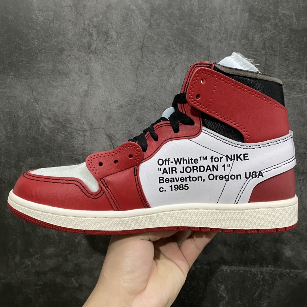 图片[2]-【LJR版本】OFF-WHITE x Air Jordan AJ1 OW联名芝加哥白红 AA3834-101n原盒原配 鞋面网纱、后跟港宝等材料 均采购来自原厂 针车孔深度 标语字体大小间距 侧边外露海绵 极致还原乱真 所有模具原鞋拆解开发 打造市售最强版本 Size：40.5 41 42 42.5 43 44 44.5 45 46 47.5-莆田鞋批发中心