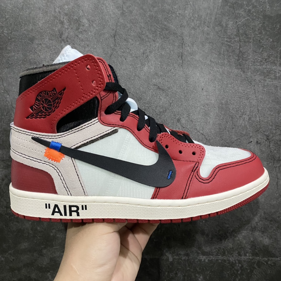 【LJR版本】OFF-WHITE x Air Jordan AJ1 OW联名芝加哥白红 AA3834-101n原盒原配 鞋面网纱、后跟港宝等材料 均采购来自原厂 针车孔深度 标语字体大小间距 侧边外露海绵 极致还原乱真 所有模具原鞋拆解开发 打造市售最强版本 Size：40.5 41 42 42.5 43 44 44.5 45 46 47.5-莆田鞋批发中心