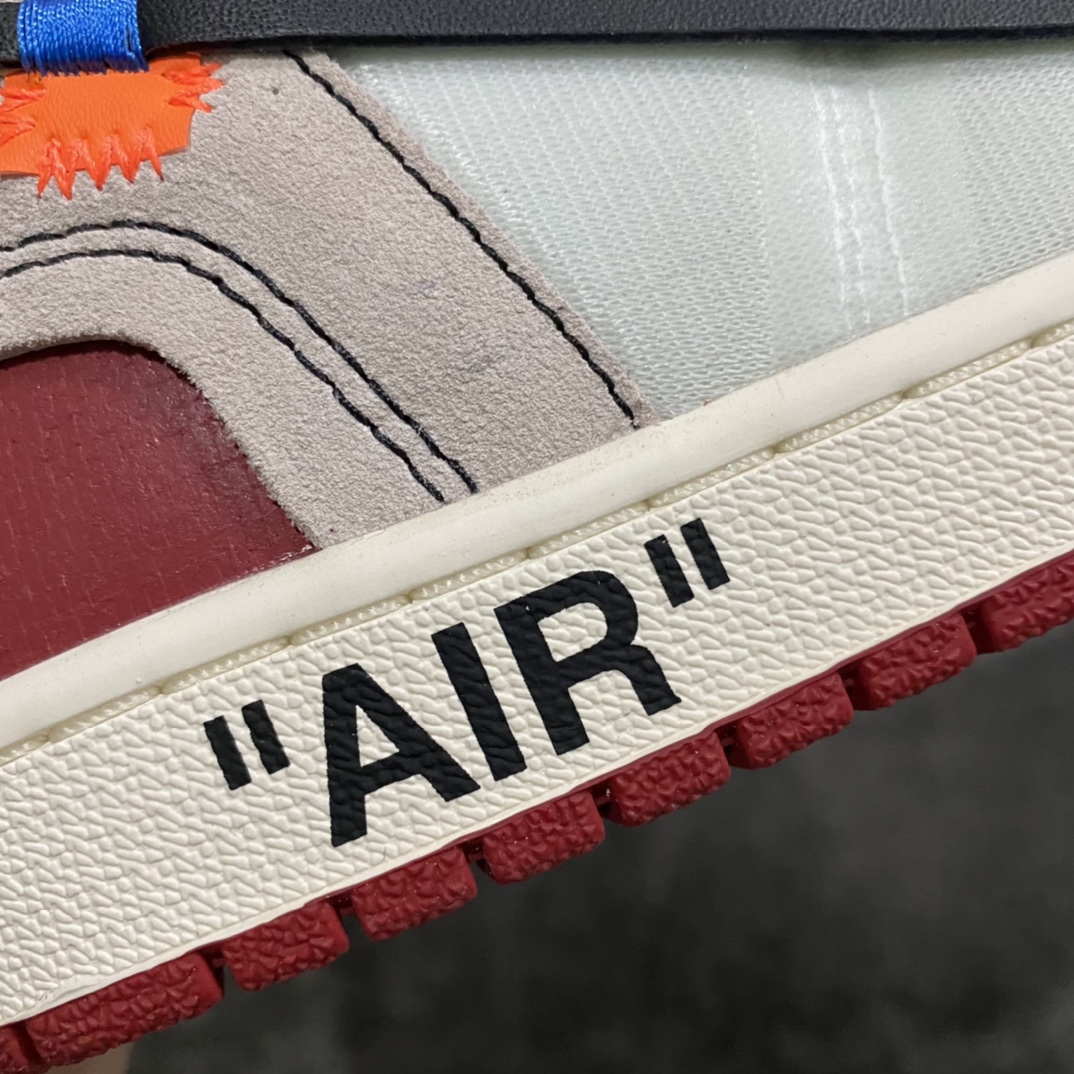 图片[3]-【LJR版本】OFF-WHITE x Air Jordan AJ1 OW联名芝加哥白红 AA3834-101n原盒原配 鞋面网纱、后跟港宝等材料 均采购来自原厂 针车孔深度 标语字体大小间距 侧边外露海绵 极致还原乱真 所有模具原鞋拆解开发 打造市售最强版本 Size：40.5 41 42 42.5 43 44 44.5 45 46 47.5-莆田鞋批发中心