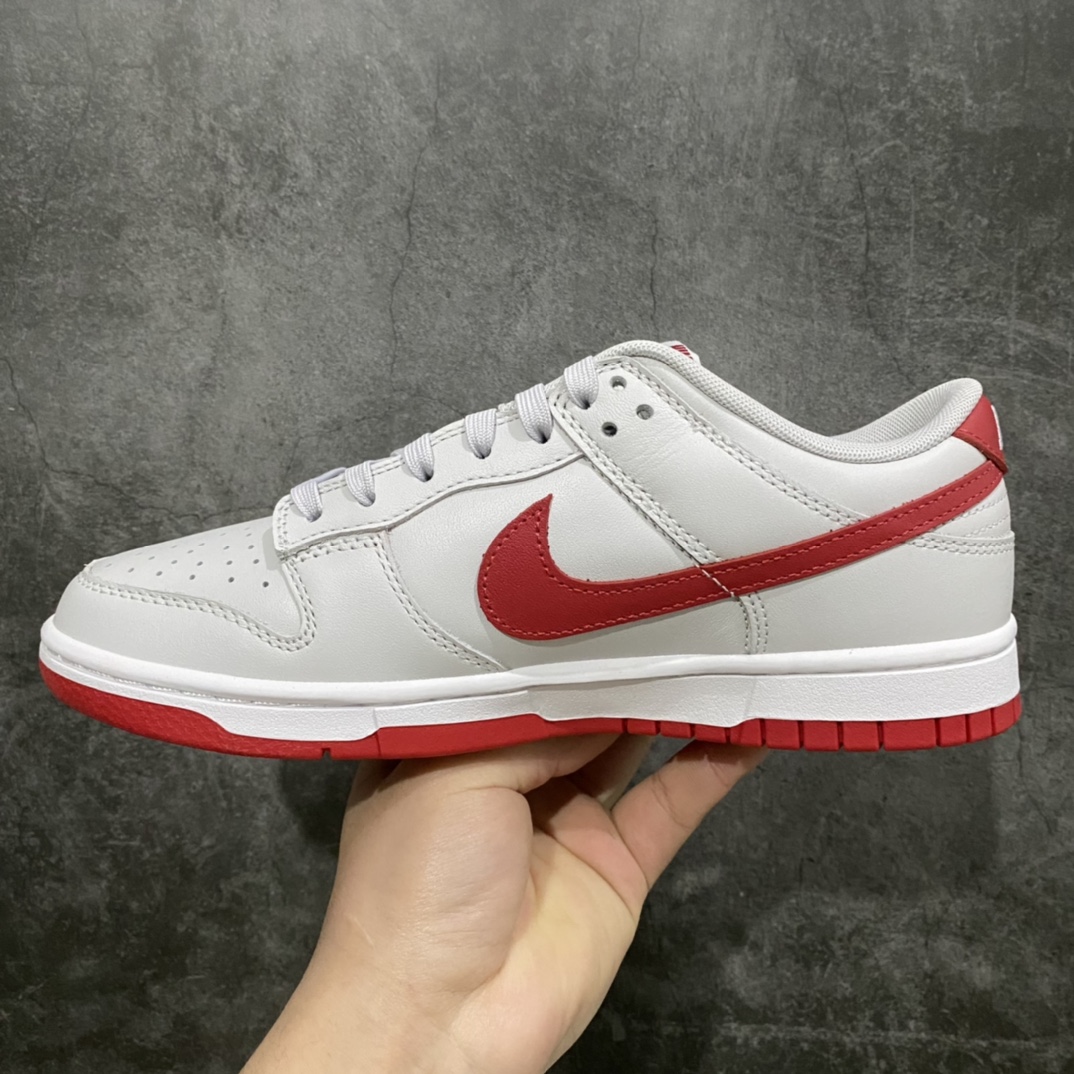 图片[2]-【Top版本】Dunk Low Vast Grey and Varsity Red 灰色与红色搭配，兔八哥配色联系到一起   货号：FJ0832-011 尺码：37.5 38 38.5 39 40 40.5 41 42 42.5 43 44 44.5 45 46 47-莆田鞋批发中心