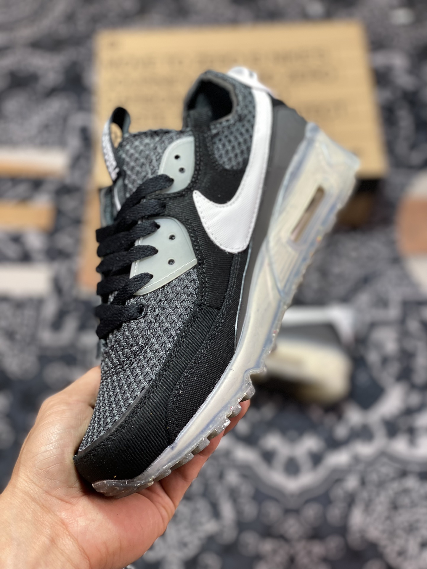 Air Max 90 Terrascape black and white retro wear-resistant low-top running shoes DM0033-002