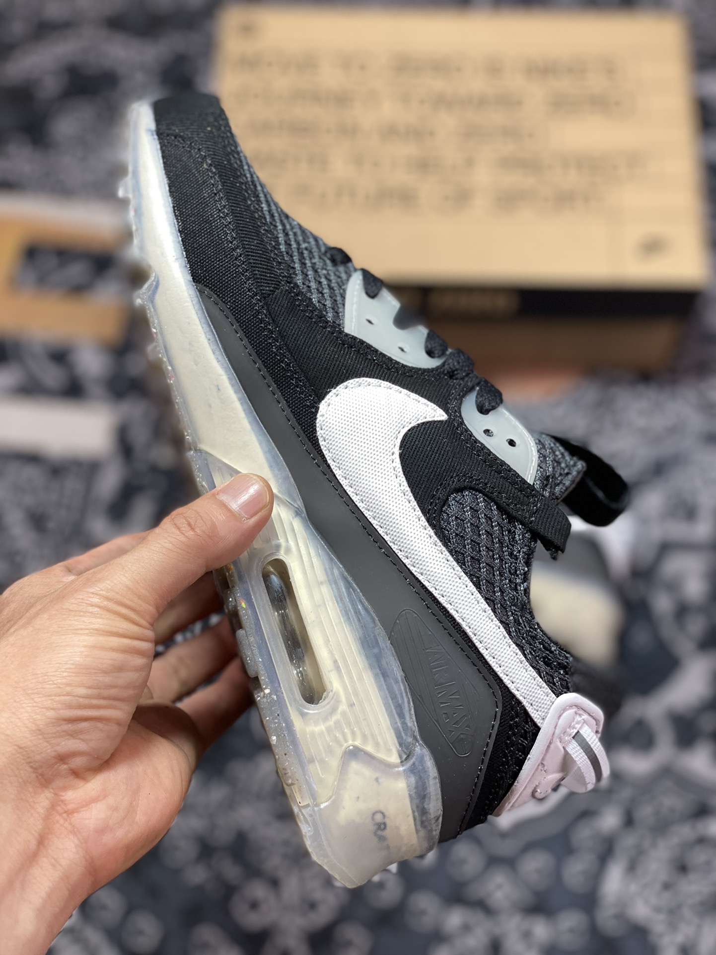 Air Max 90 Terrascape black and white retro wear-resistant low-top running shoes DM0033-002