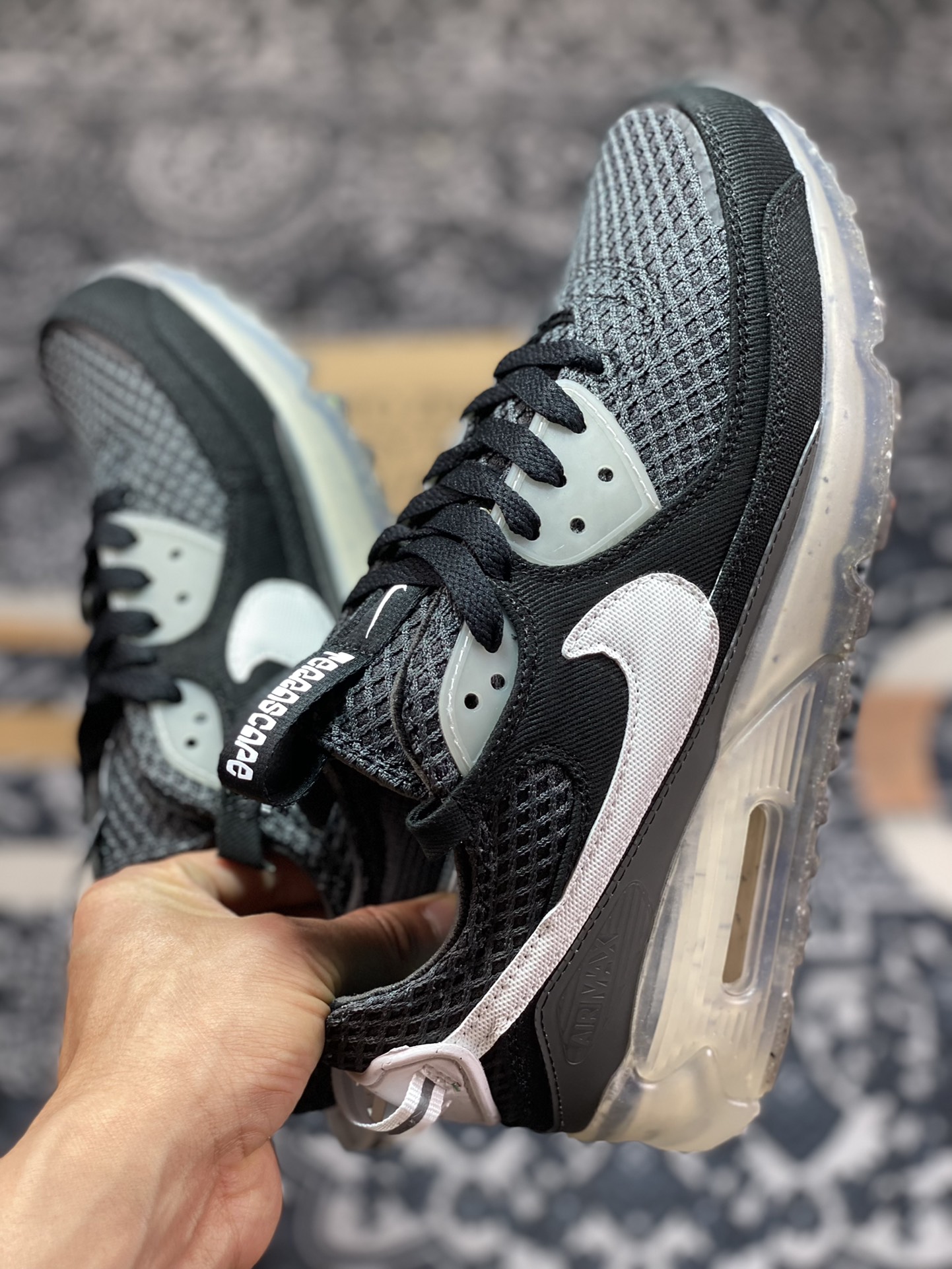 Air Max 90 Terrascape black and white retro wear-resistant low-top running shoes DM0033-002