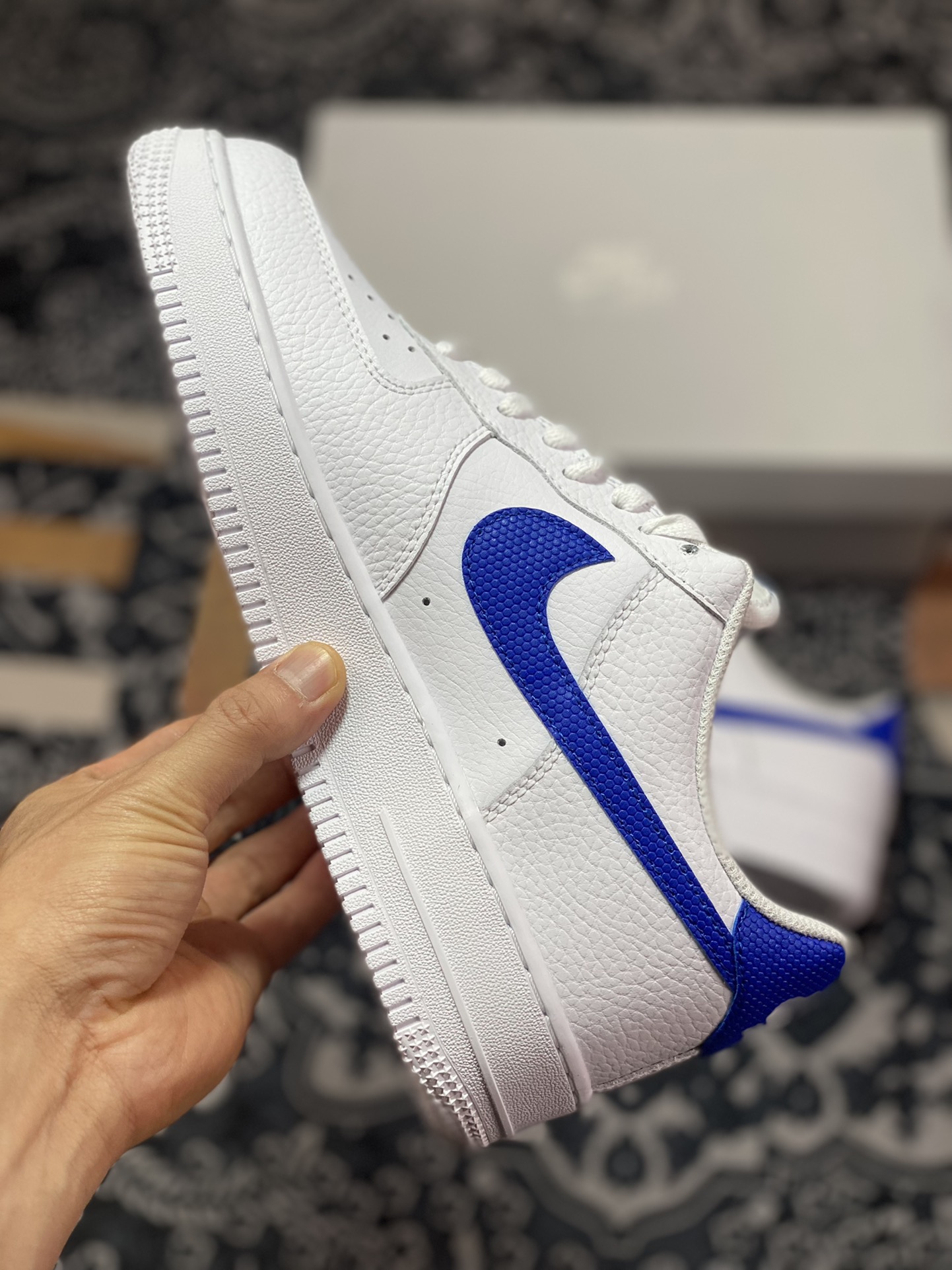 Nike Air Force 1 '07 Low”White/Royal Blue” Air Force 1 Classic Low-Top Sneakers ”Leather White Royal Blue” DM2845-100