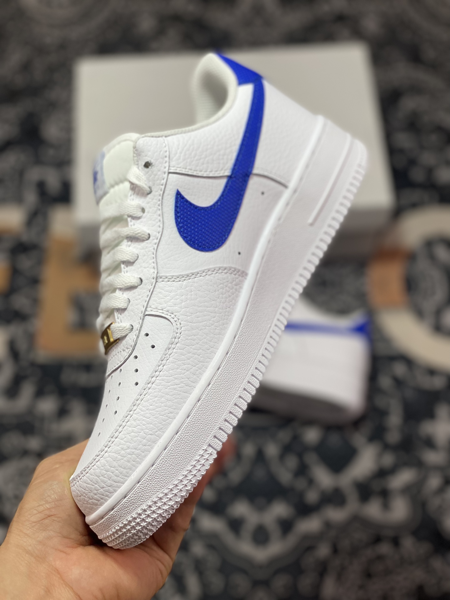 Nike Air Force 1 '07 Low”White/Royal Blue” Air Force 1 Classic Low-Top Sneakers ”Leather White Royal Blue” DM2845-100