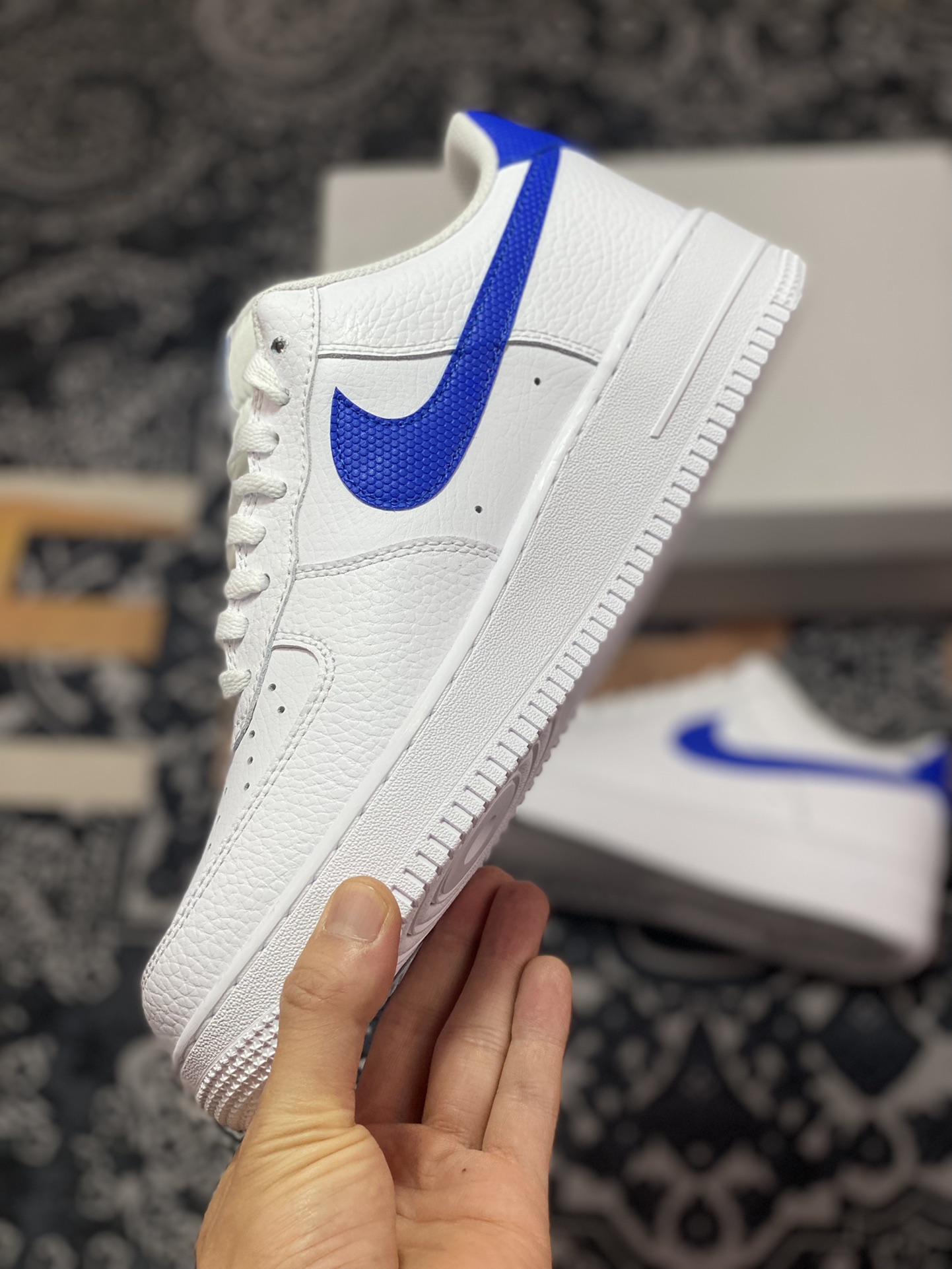 Nike Air Force 1 '07 Low”White/Royal Blue” Air Force 1 Classic Low-Top Sneakers ”Leather White Royal Blue” DM2845-100