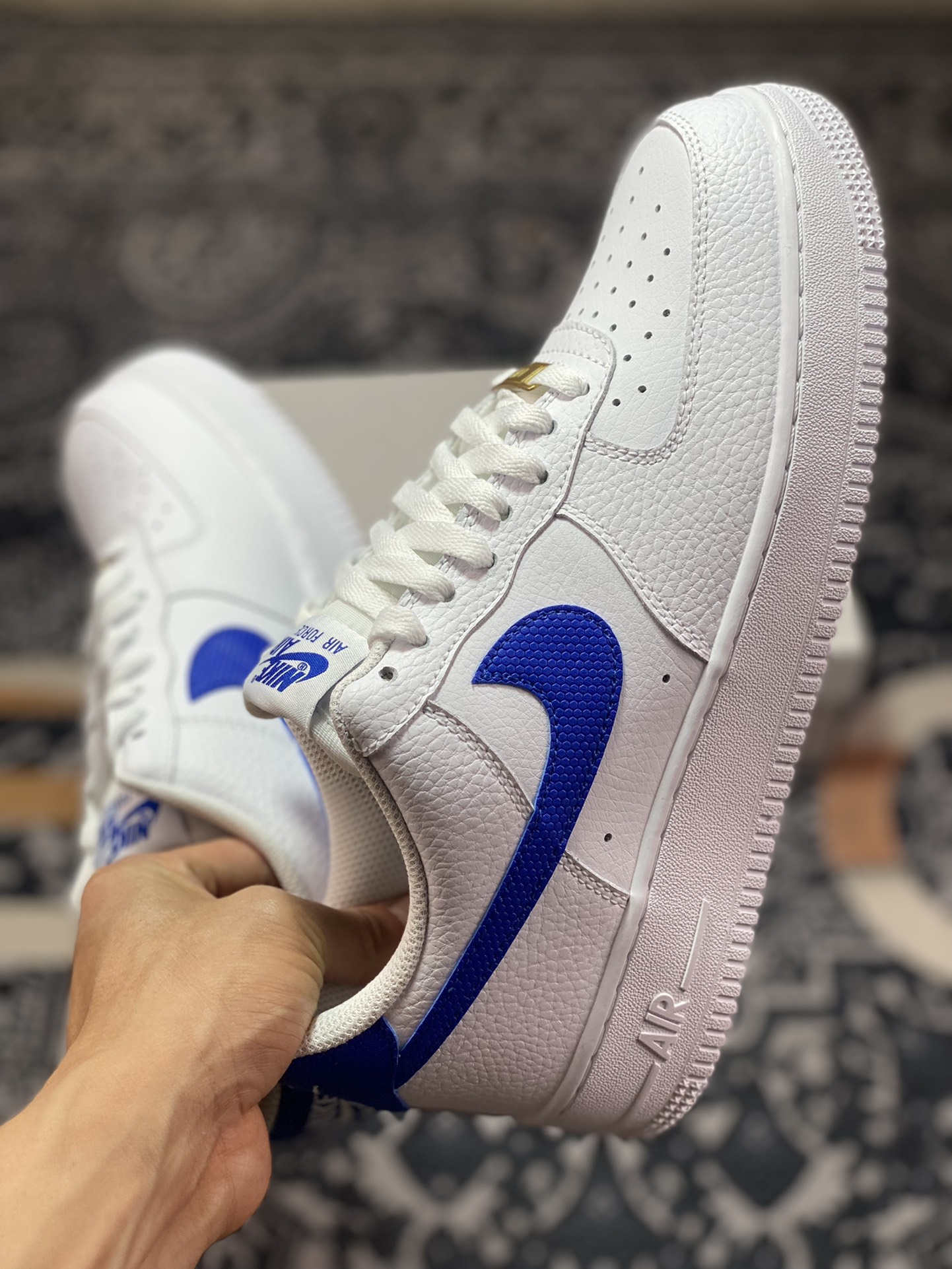 Nike Air Force 1 '07 Low”White/Royal Blue” Air Force 1 Classic Low-Top Sneakers ”Leather White Royal Blue” DM2845-100