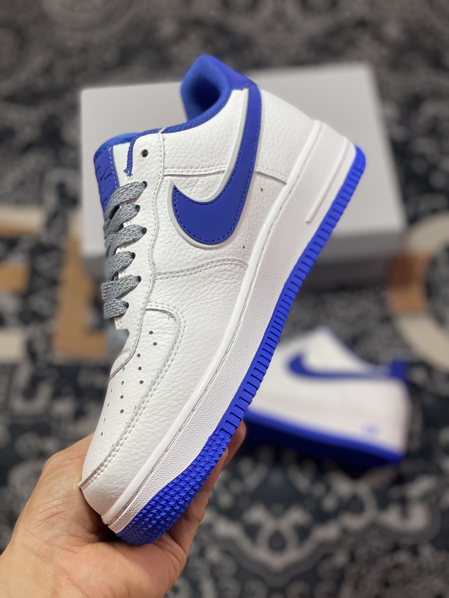 Nike Air Force 1'07 Low”Beige White/Royal Blue Reflective” Air Force One LS0216-023