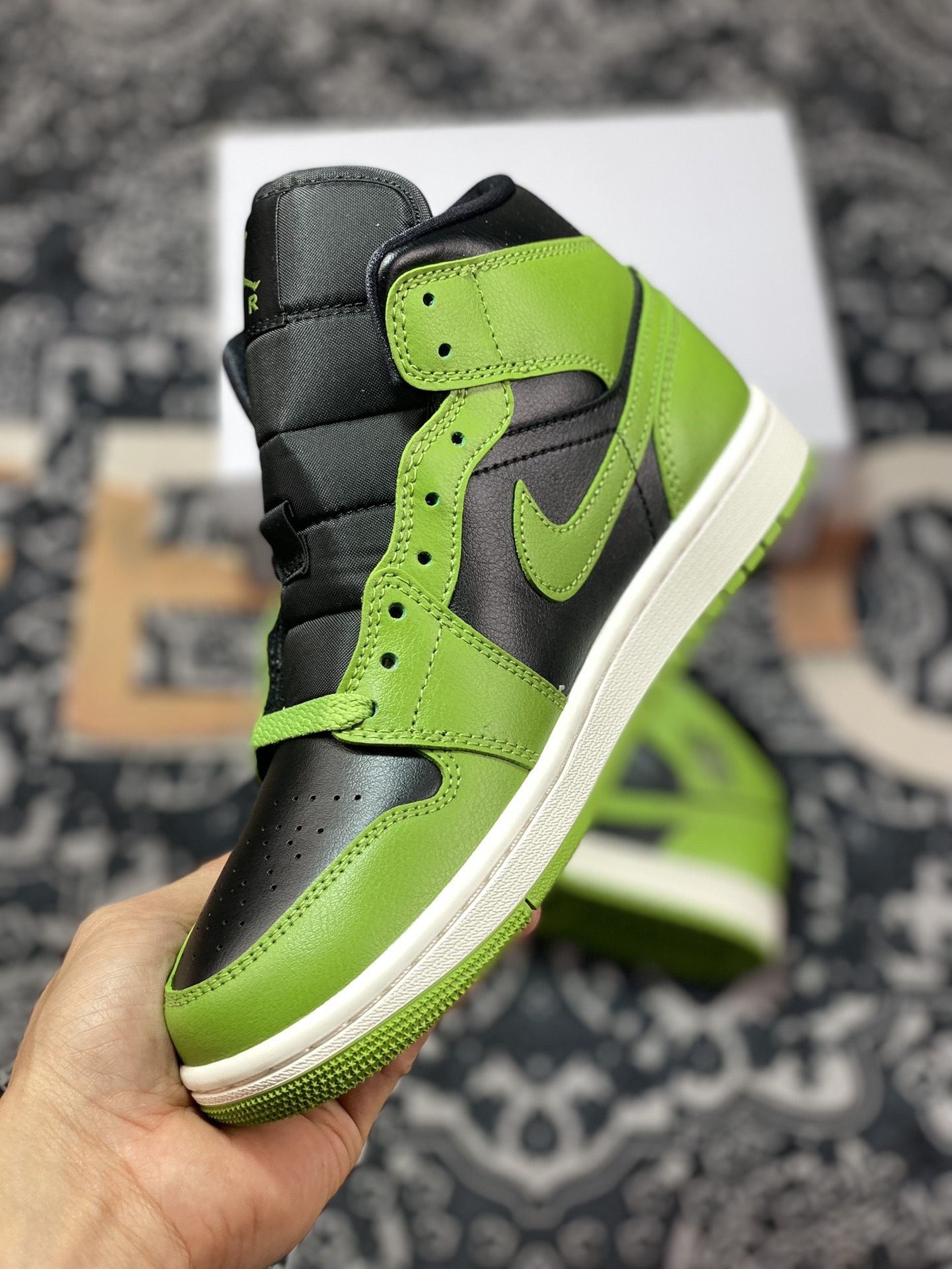 Preferred DT pure original Air Jordan 1 Mid ”Olive Green” AJ1 Joe 1 Olive Green BQ6472-031