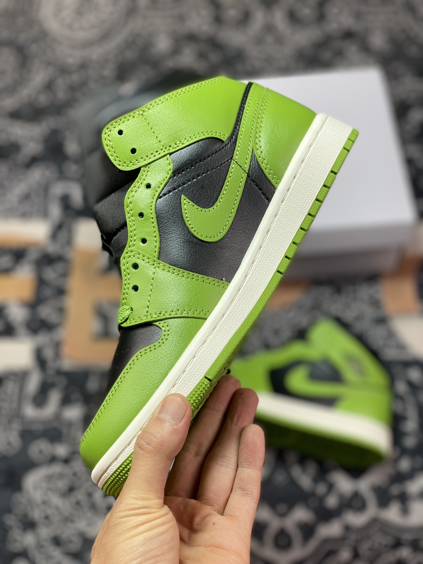 Preferred DT pure original Air Jordan 1 Mid ”Olive Green” AJ1 Joe 1 Olive Green BQ6472-031