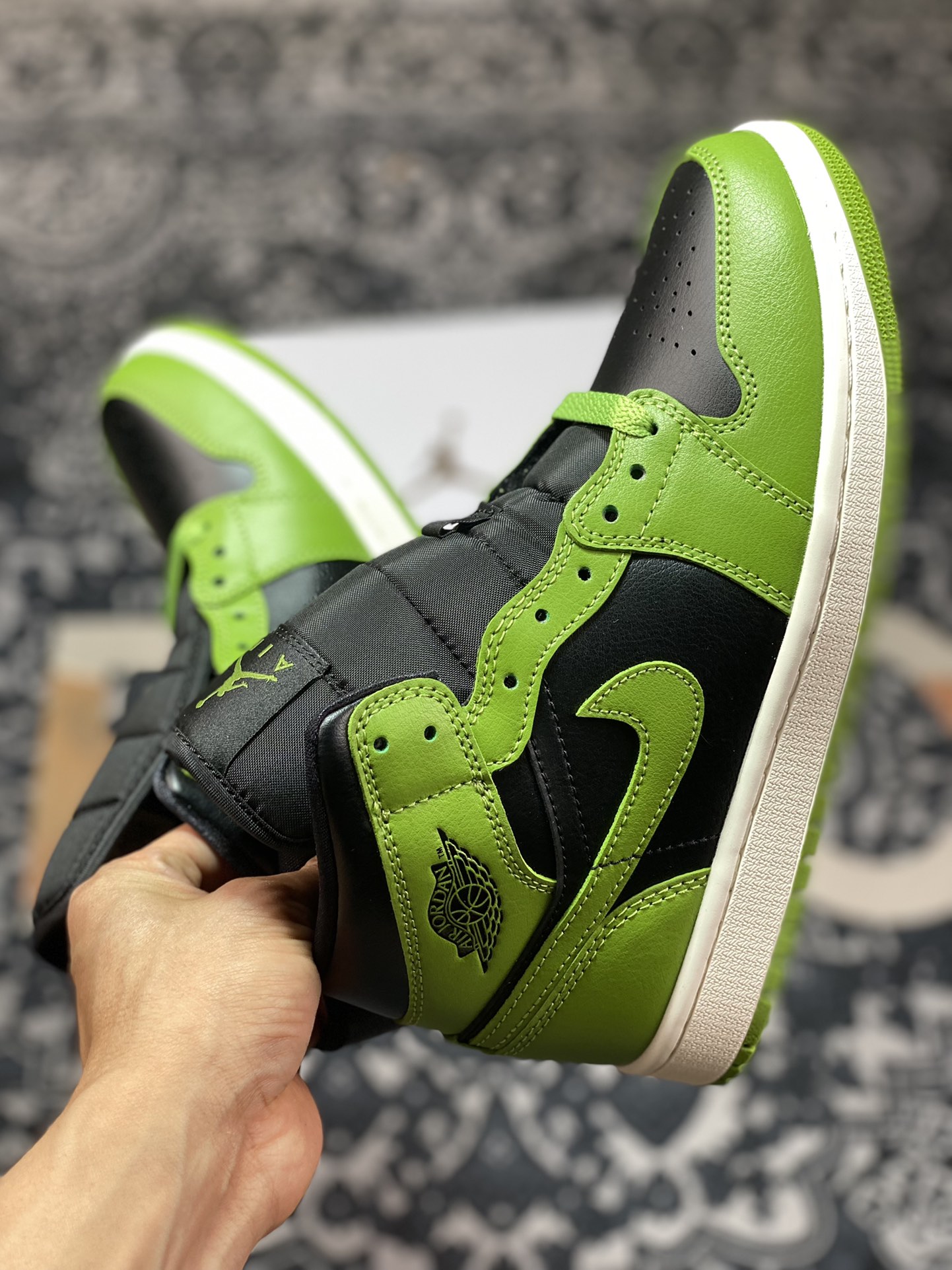 Preferred DT pure original Air Jordan 1 Mid ”Olive Green” AJ1 Joe 1 Olive Green BQ6472-031