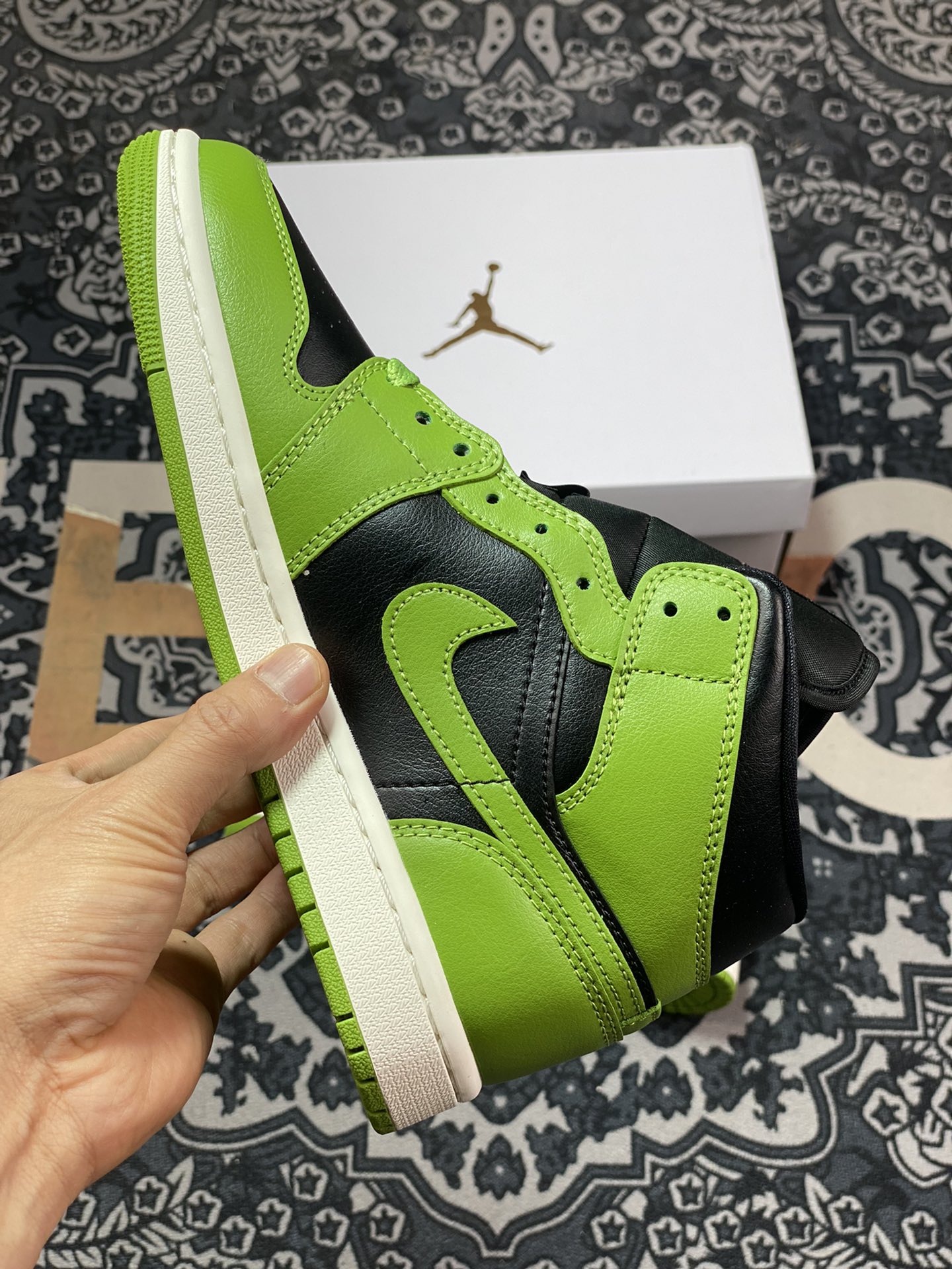 Preferred DT pure original Air Jordan 1 Mid ”Olive Green” AJ1 Joe 1 Olive Green BQ6472-031