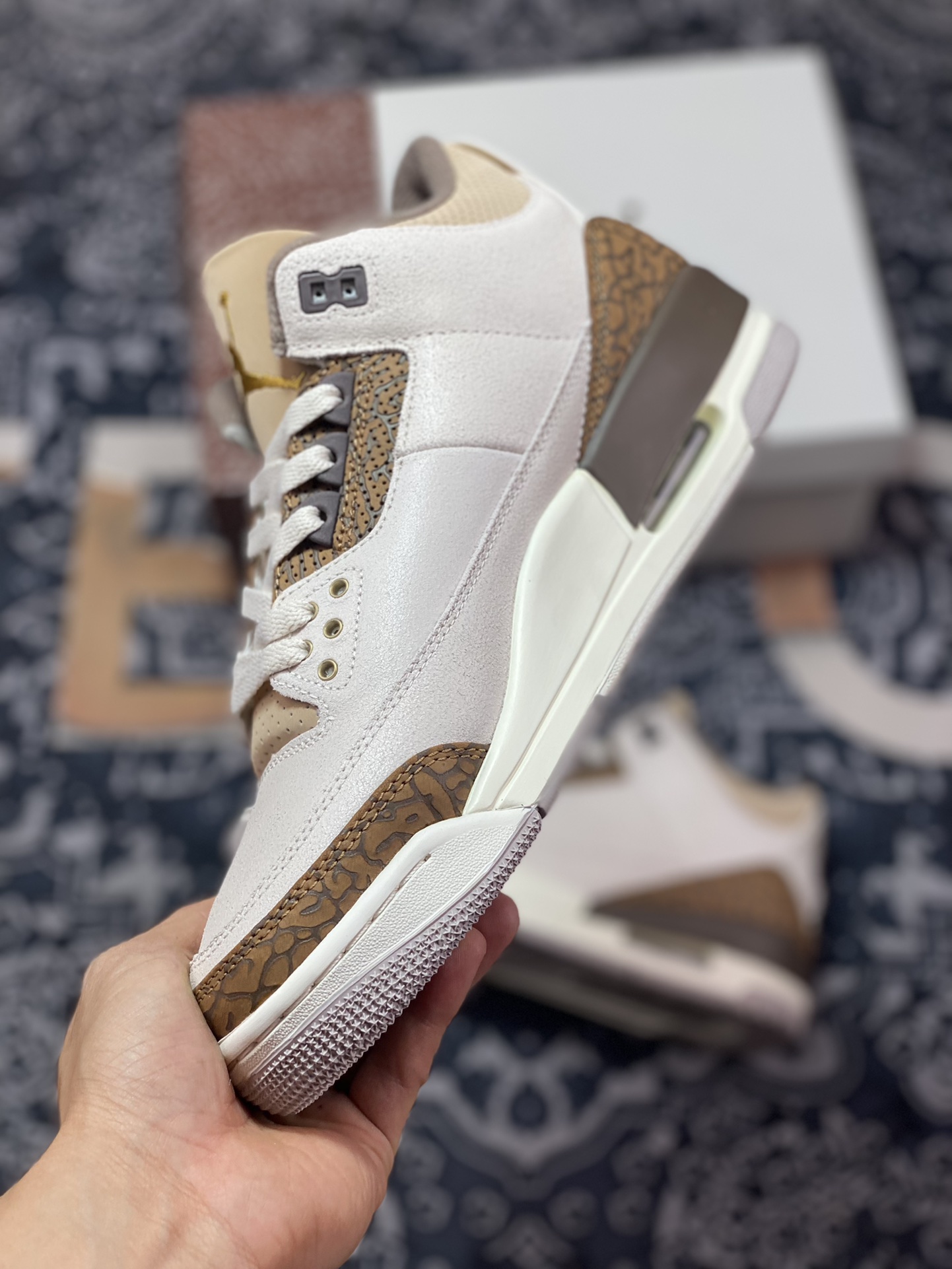S2同源大厂 Air Jordan 3 Retro AJ3乔3 ” Palomino ” 白棕 文化篮球鞋 CT8532-102