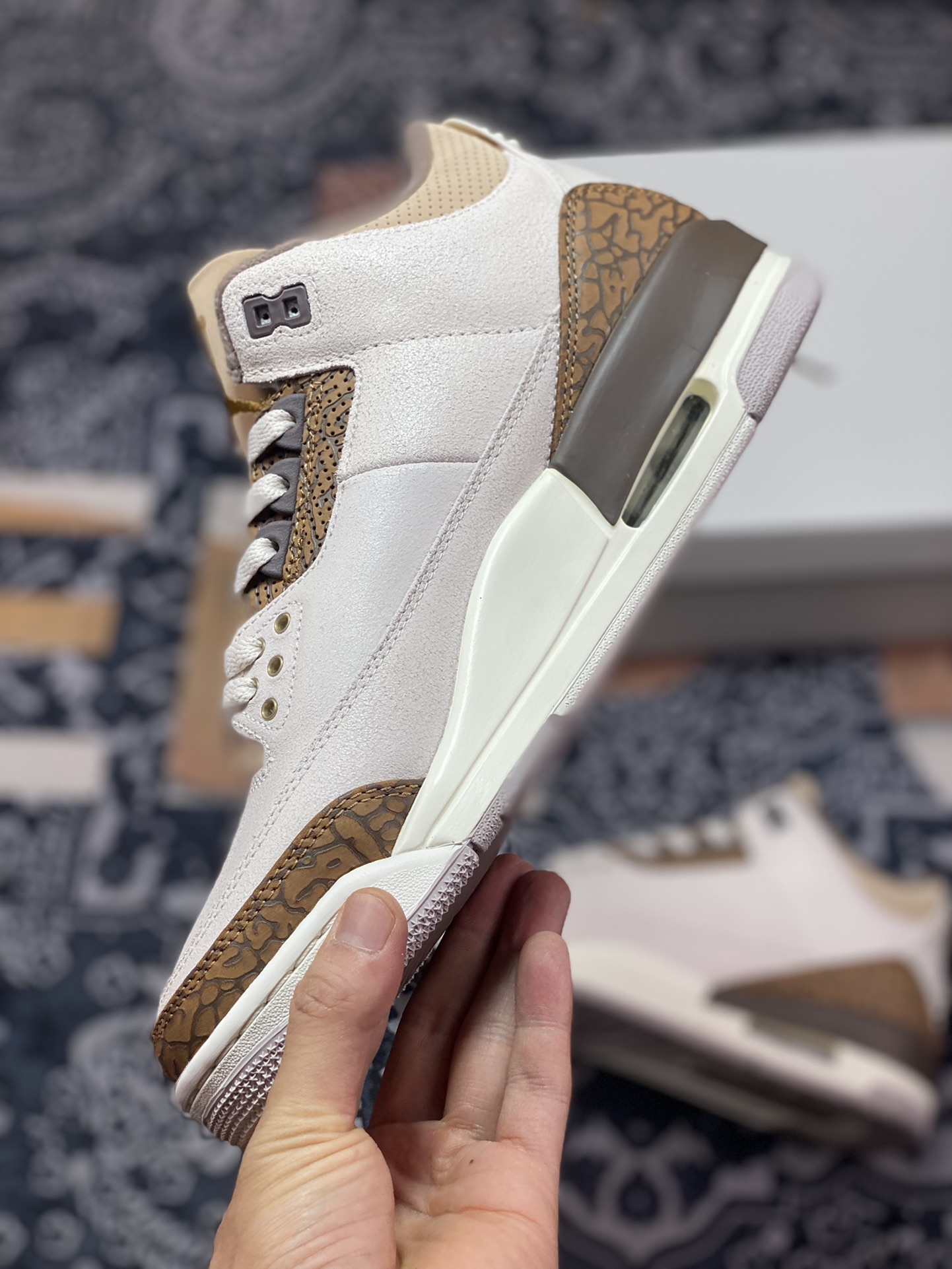 S2同源大厂 Air Jordan 3 Retro AJ3乔3 ” Palomino ” 白棕 文化篮球鞋 CT8532-102