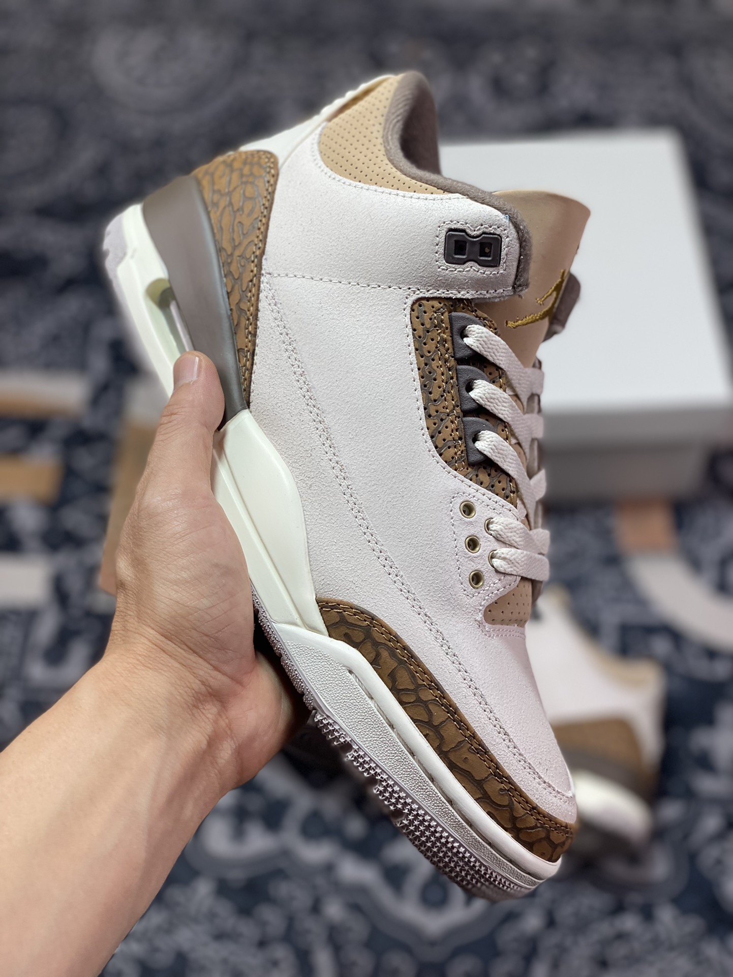 S2同源大厂 Air Jordan 3 Retro AJ3乔3 ” Palomino ” 白棕 文化篮球鞋 CT8532-102