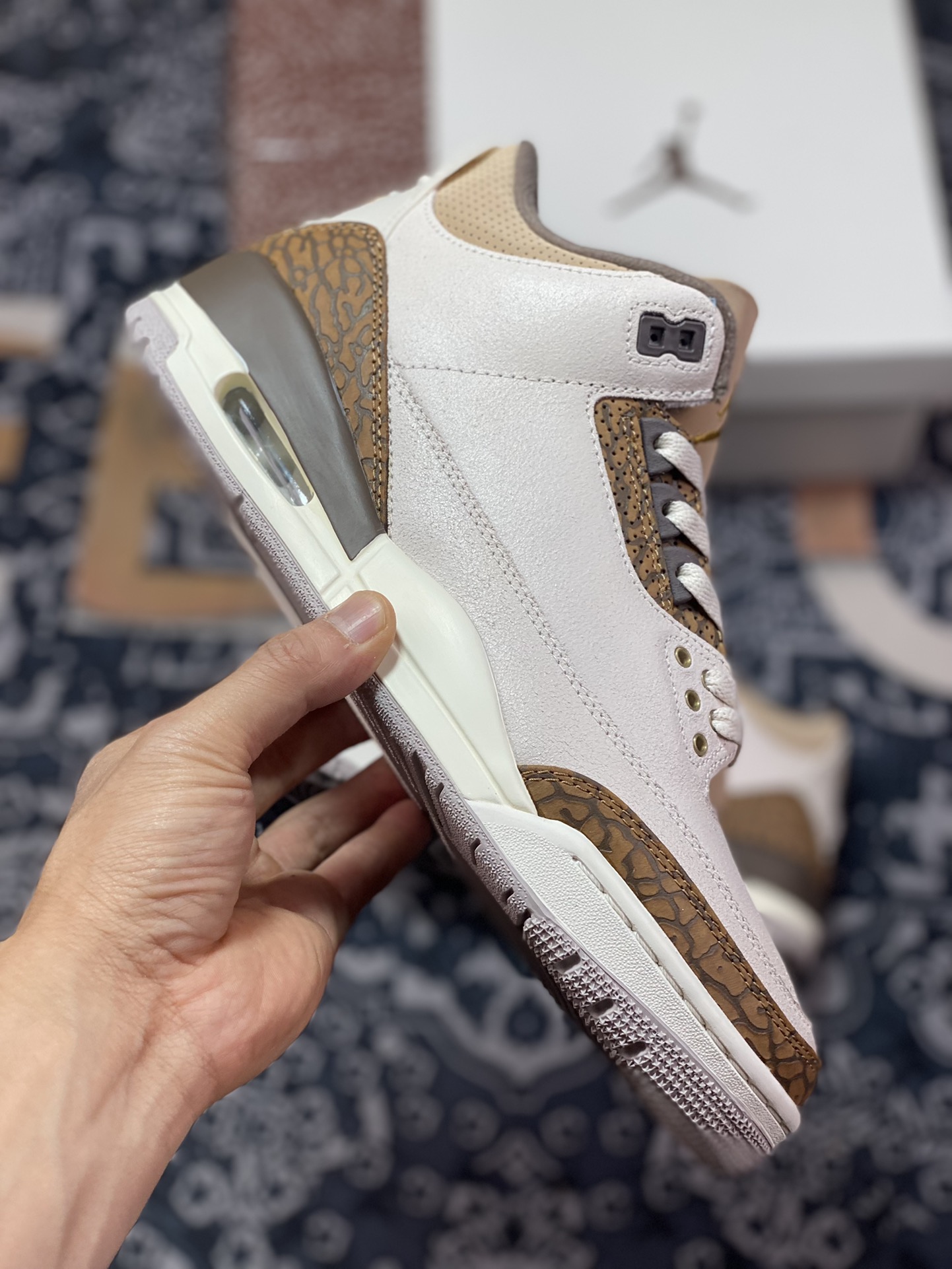 S2同源大厂 Air Jordan 3 Retro AJ3乔3 ” Palomino ” 白棕 文化篮球鞋 CT8532-102