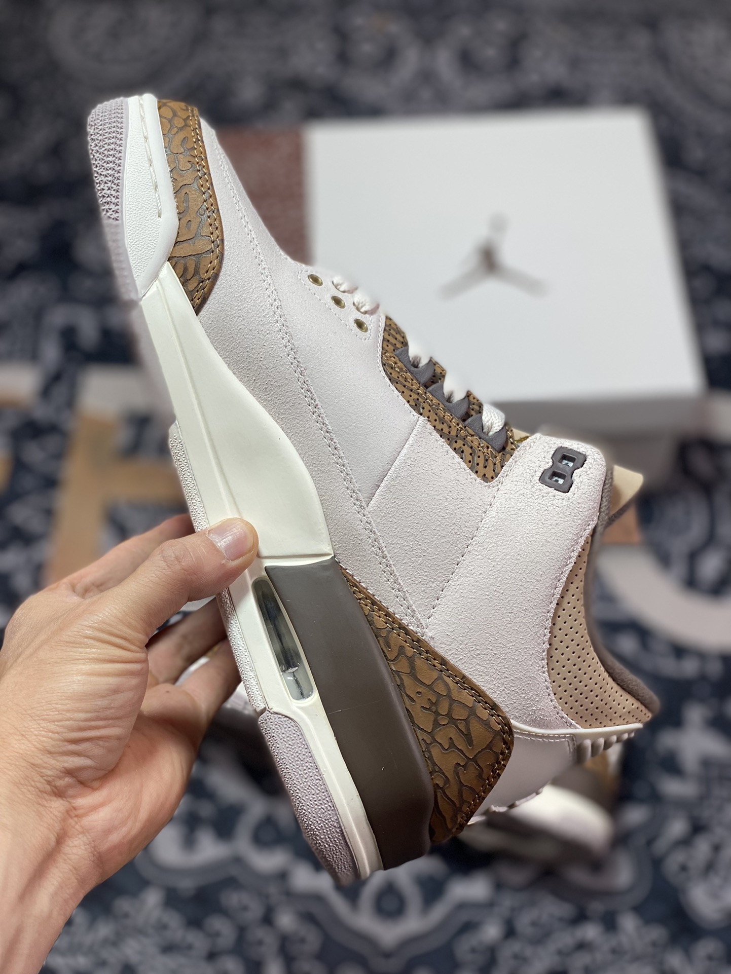 S2同源大厂 Air Jordan 3 Retro AJ3乔3 ” Palomino ” 白棕 文化篮球鞋 CT8532-102