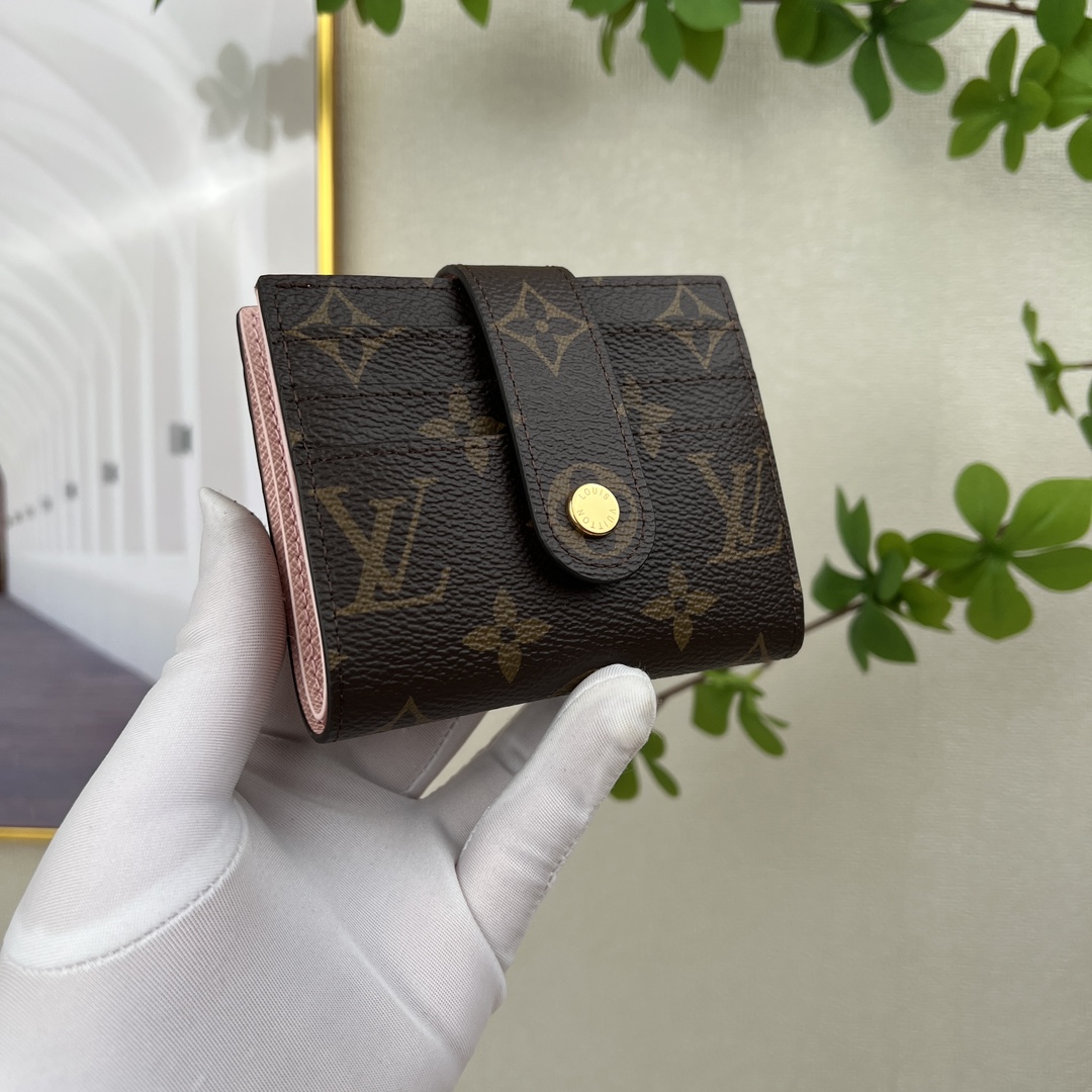 louis vuitton】顶级原单 独家背景M61731 粉色 尺寸: 12.0 x 10.0 cm 多功能卡包 3