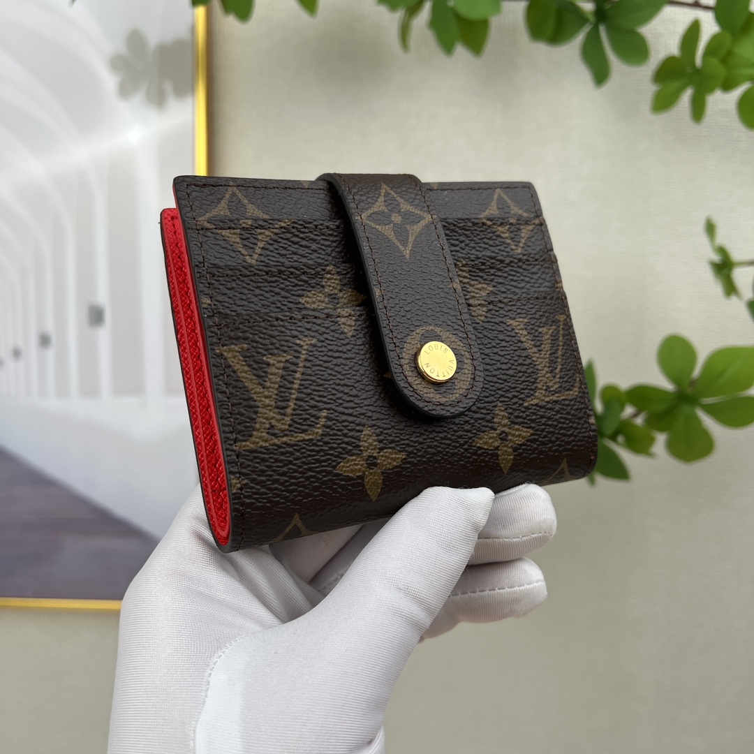 louis vuitton】顶级原单 独家背景M61731 大红 尺寸: 12.0 x 10.0 cm 多功能卡包 3