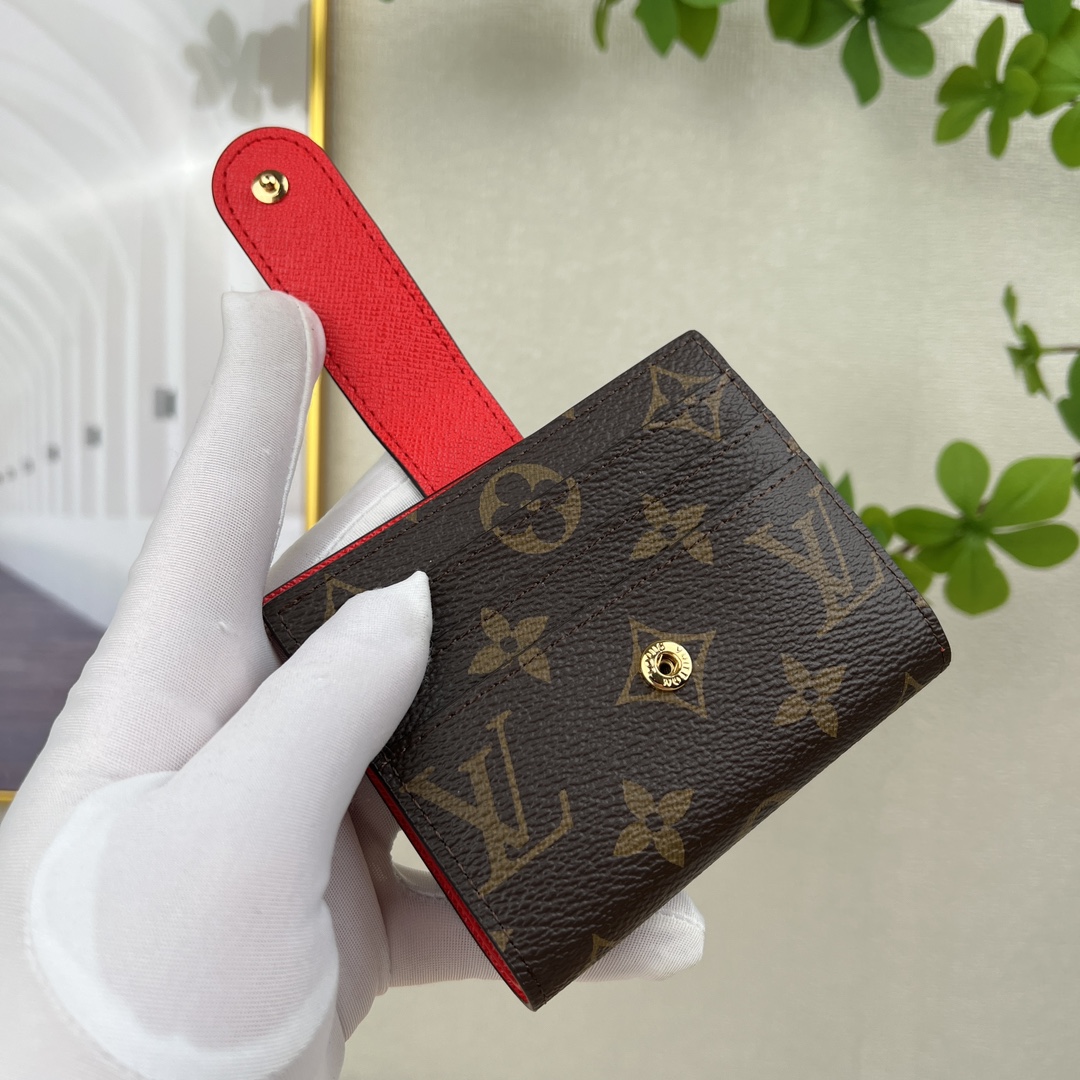 louis vuitton】顶级原单 独家背景M61731 大红 尺寸: 12.0 x 10.0 cm 多功能卡包 8
