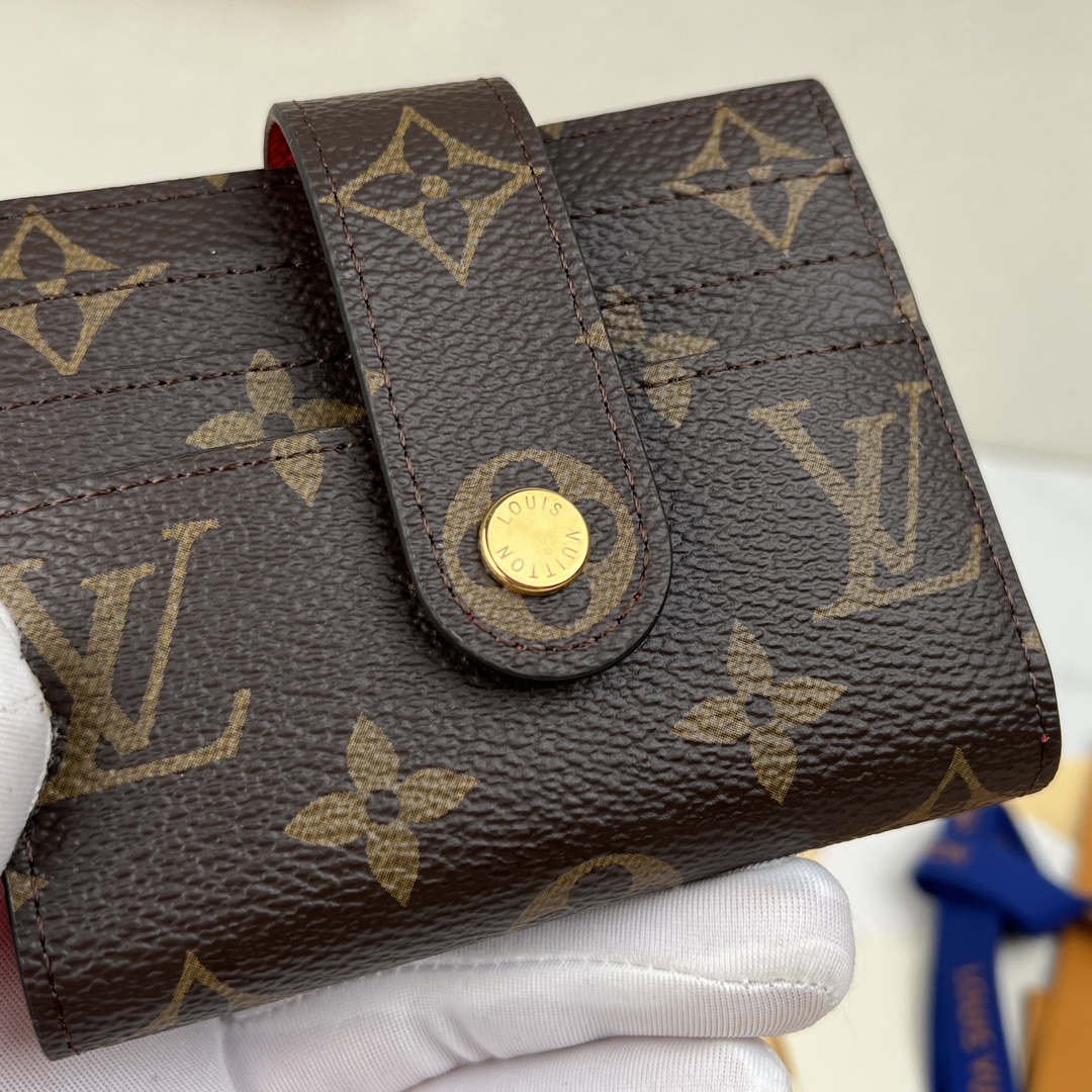 louis vuitton】顶级原单 独家背景M61731 大红 尺寸: 12.0 x 10.0 cm 多功能卡包 4