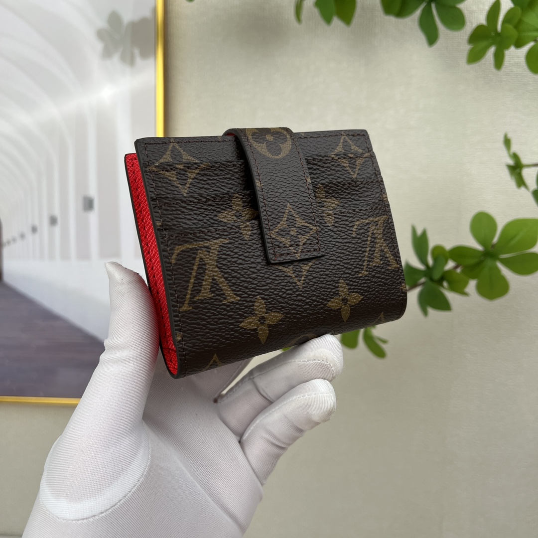 louis vuitton】顶级原单 独家背景M61731 大红 尺寸: 12.0 x 10.0 cm 多功能卡包 5
