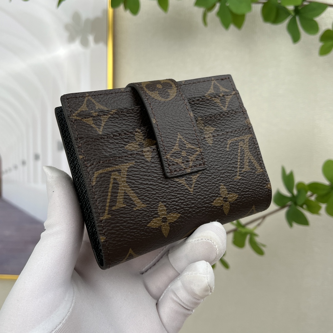 louis vuitton】顶级原单 独家背景M61731 黑色 尺寸: 12.0 x 10.0 cm 多功能卡包 5