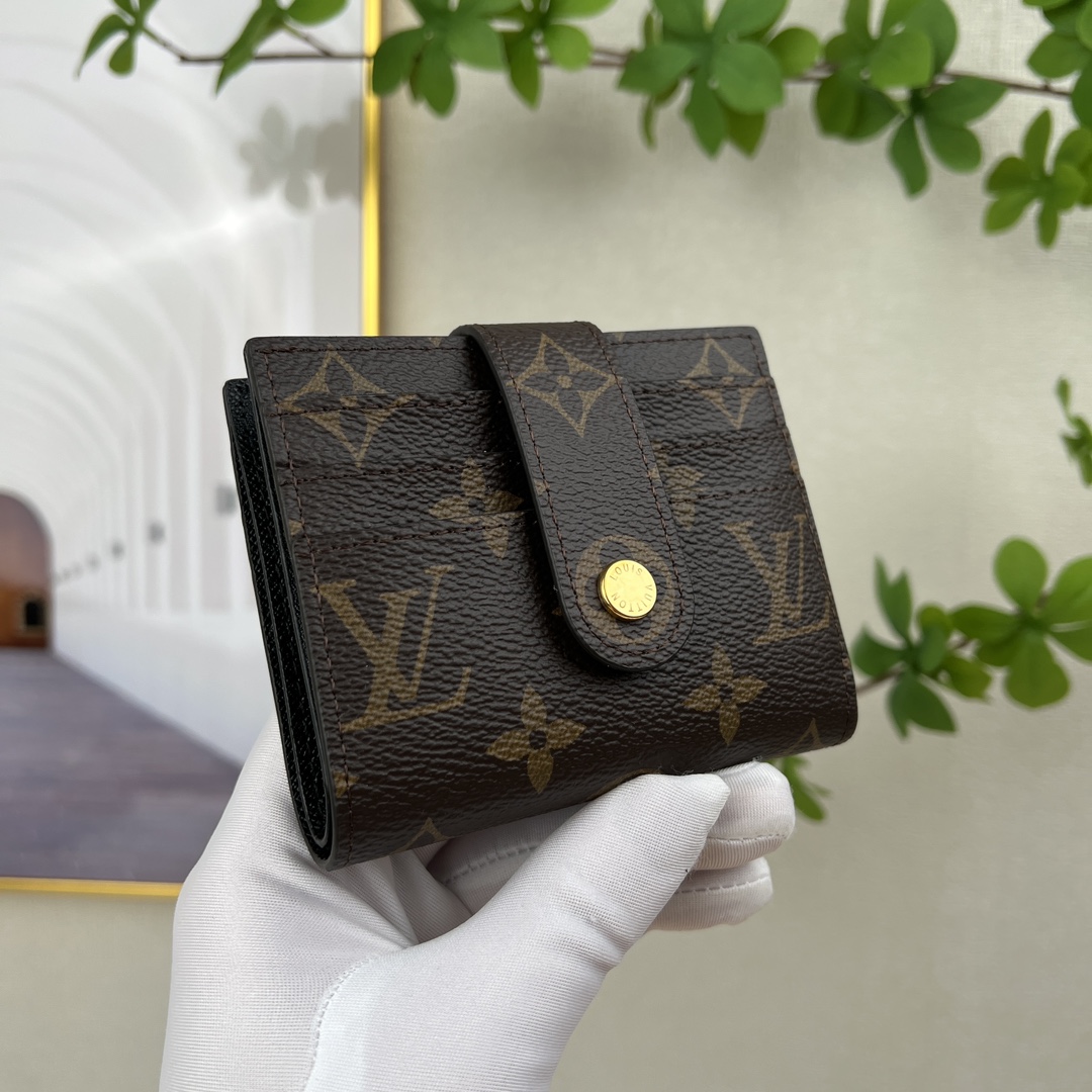 louis vuitton】顶级原单 独家背景M61731 黑色 尺寸: 12.0 x 10.0 cm 多功能卡包 3