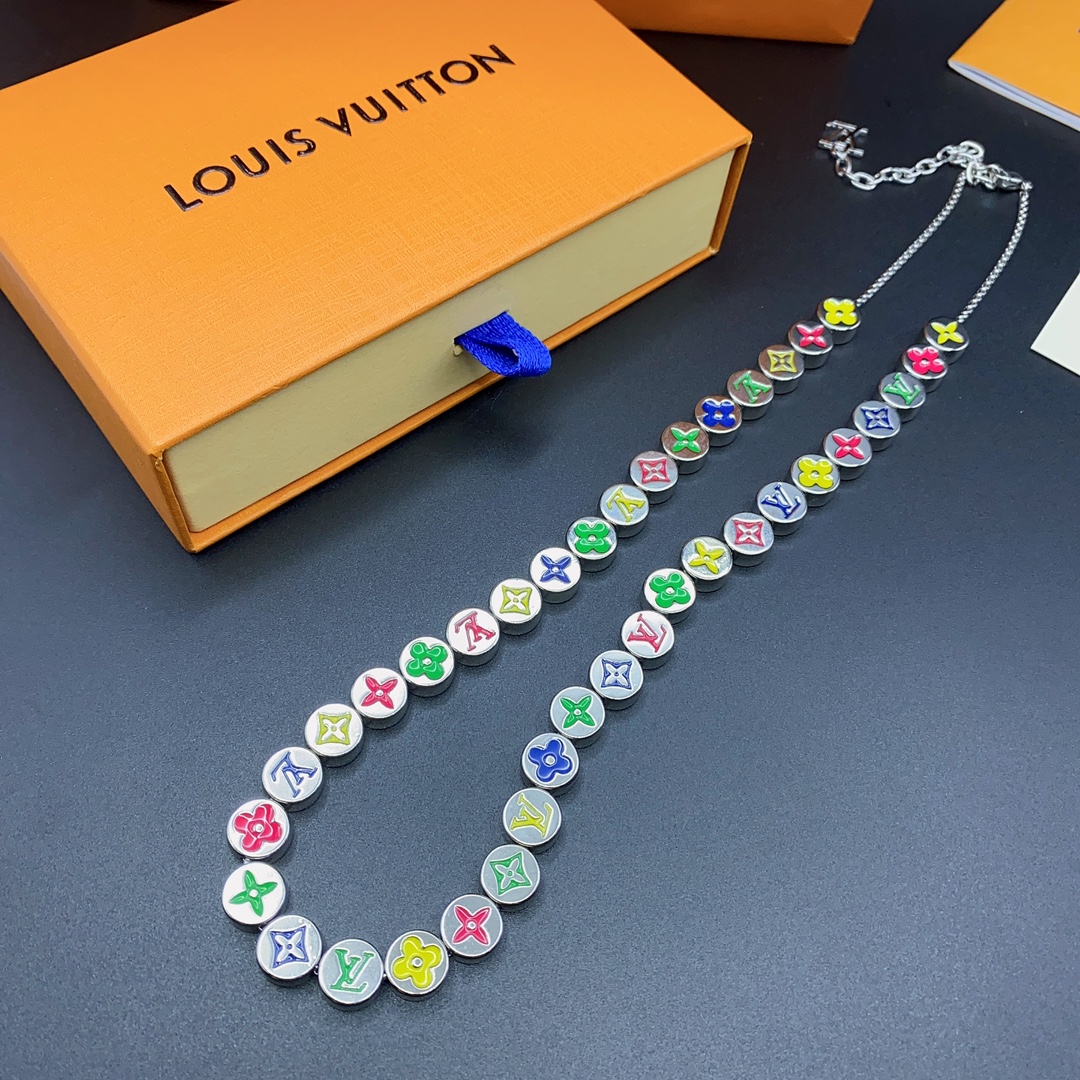 NO:103354,Necklace P bracelet LV new color necklace bracelet spot, Lv necklace Lv bracelet, louis vuitton, necklace, bracelet19860909项链p手链LV新款彩色项链手链 现货,Lv项链Lv手链,louis vuitton,necklace,bracelet,Jewelry