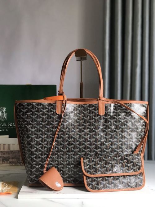 Goyard Anjou Reversible Tote, Small Size, Premium Leather and Canvas,11 Colors 1 Goyard Anjou Reversible Tote, Small Size, Premium Leather and Canvas,11 Colors