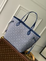 Louis Vuitton LV Neverfull Handbags Tote Bags Buy High-Quality Fake
 Blue Canvas Denim Fabric Vintage M40995