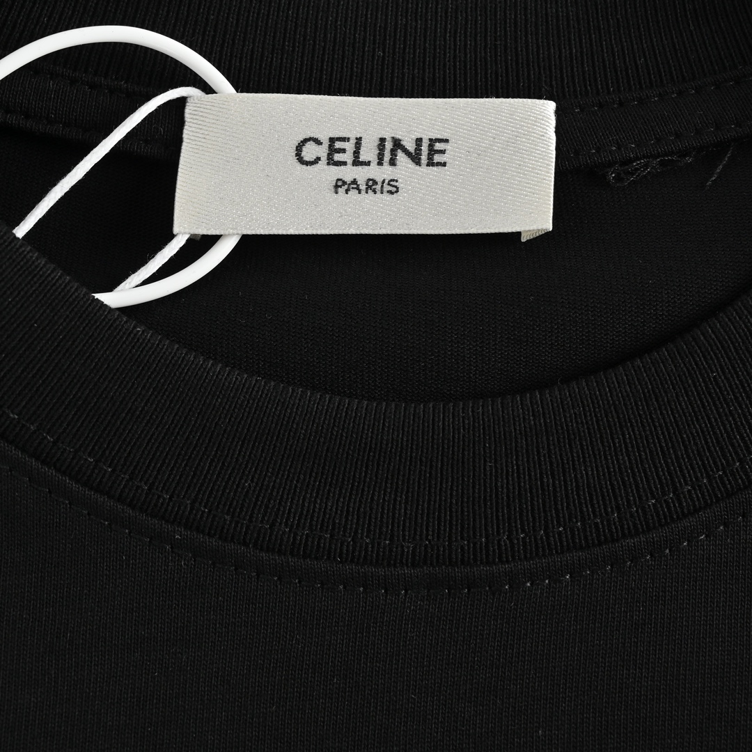 170 Celine/赛琳 23ss 16号印花字母短袖思琳23ss字母印花短袖