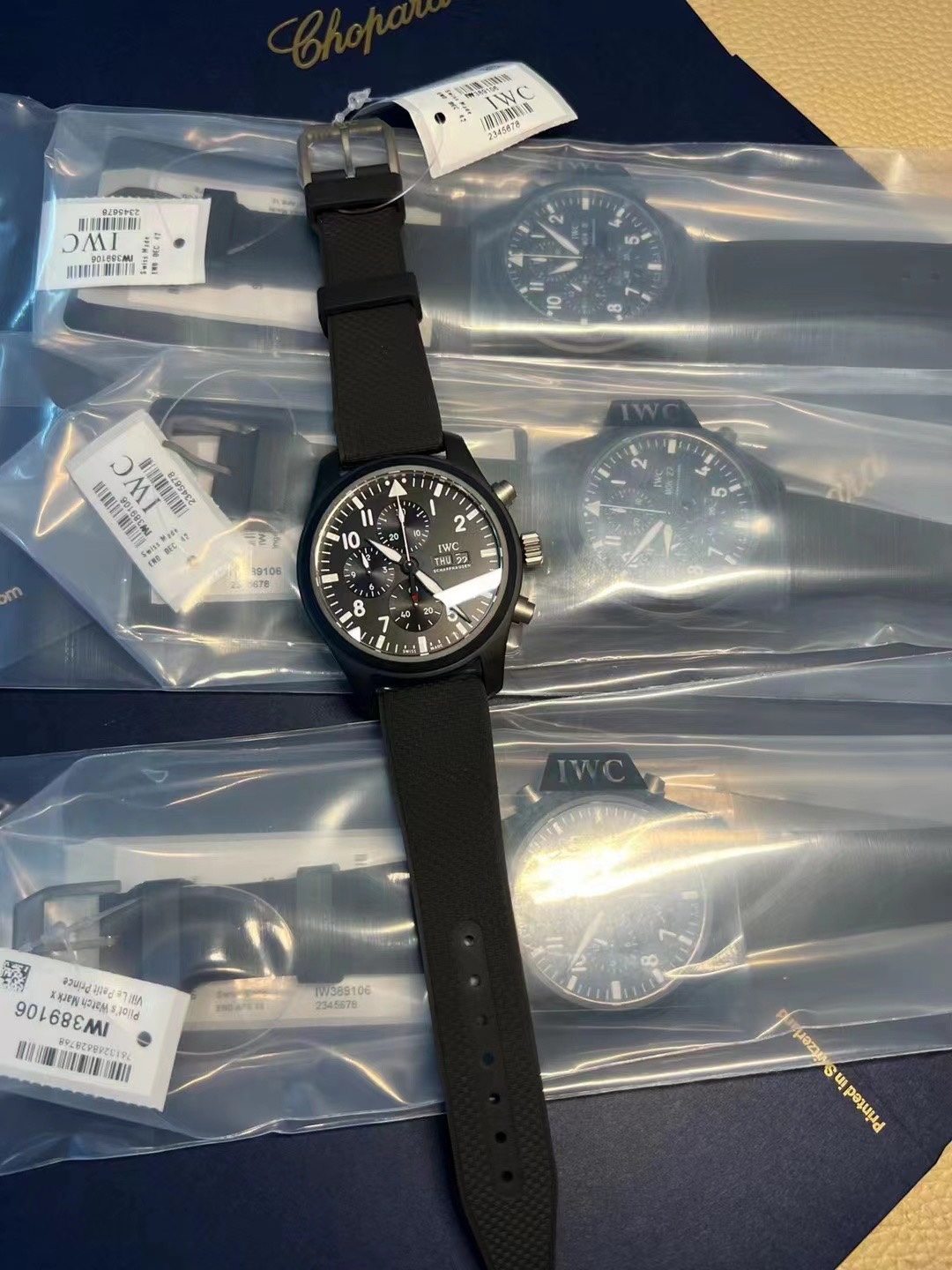 NO:142551,Arrived TPS factory new color scheme Wanguo black ceramic pilot Dandong movement timing, Wanguo, iwc19860909到货了TPS厂新配色 万国黑陶瓷飞行员 丹东机芯计时,万国,iwc,Watch