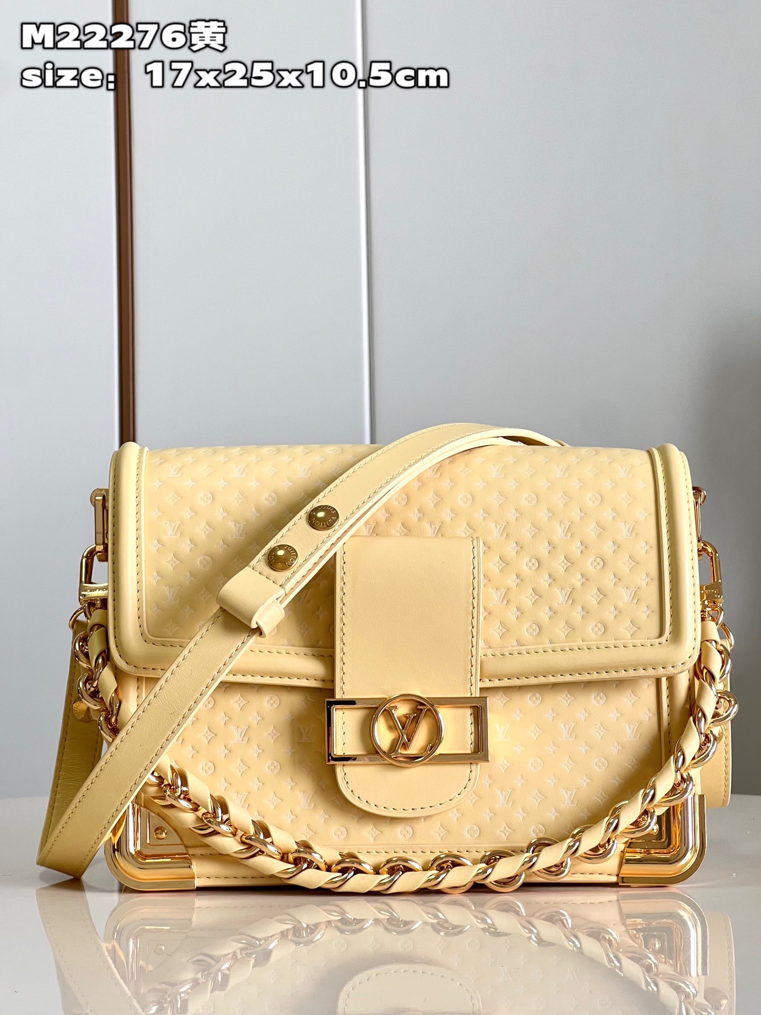 Louis Vuitton LV Dauphine Bags Handbags Yellow Cowhide Mini M22276